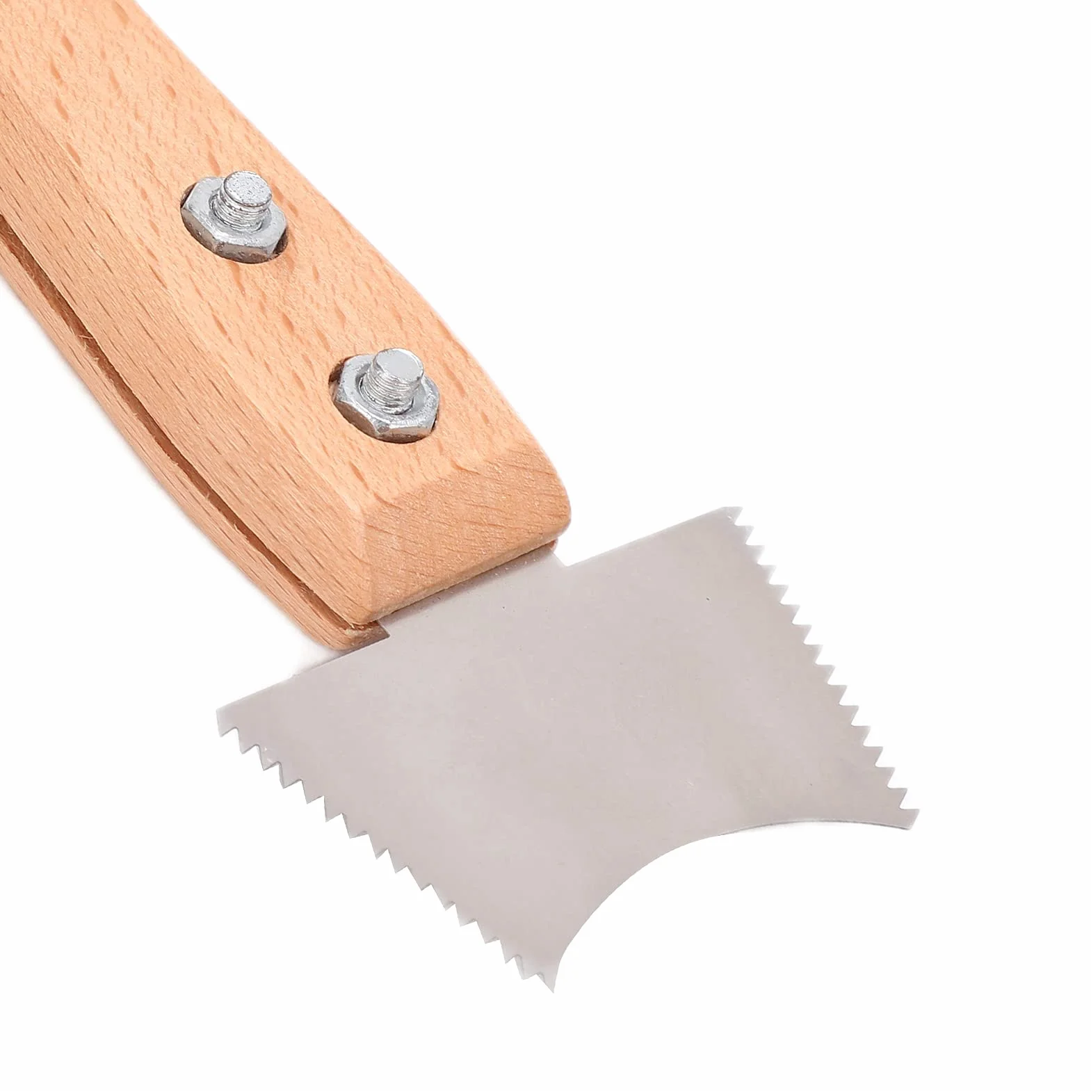 Piła Szczelinowa do Gitary, Narzędzie z Uchwytem Bukowym do Czyszczenia Progów Materiałem żelaznym, Wygodne Akcesorium Instrumentów Muzycznych dla Gitarzystów Lutniczych DIY (M02835)