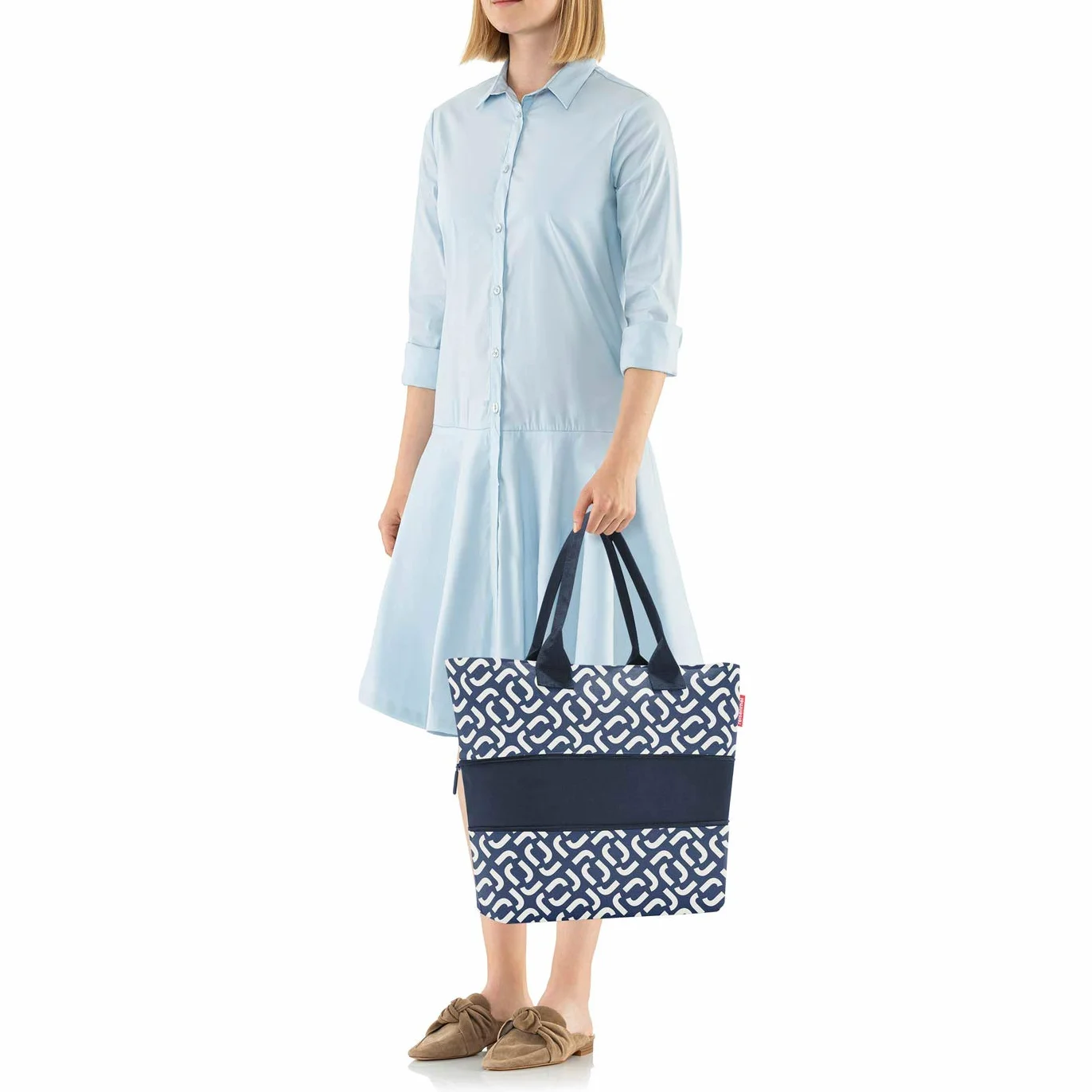 Reisenthel Torba na zakupy E1 Unisex - dla dorosłych (1 szt.), Granatowy, 50x26,50x16,50cm, torba