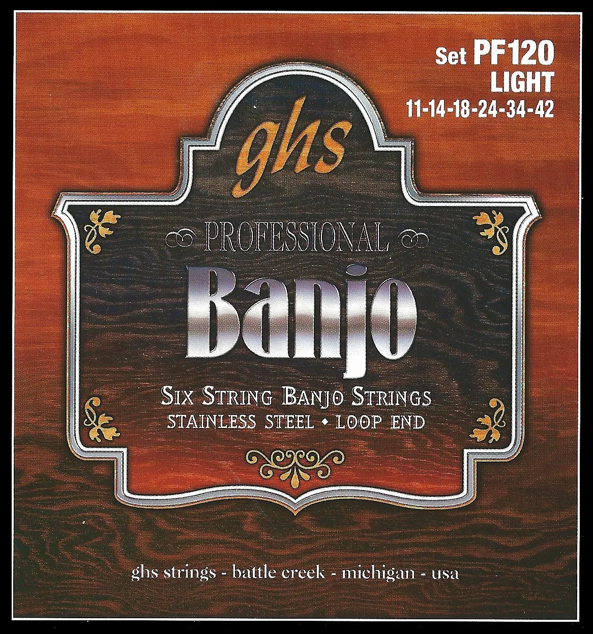 Banjo Light GHS PF120 zestaw 6 strun