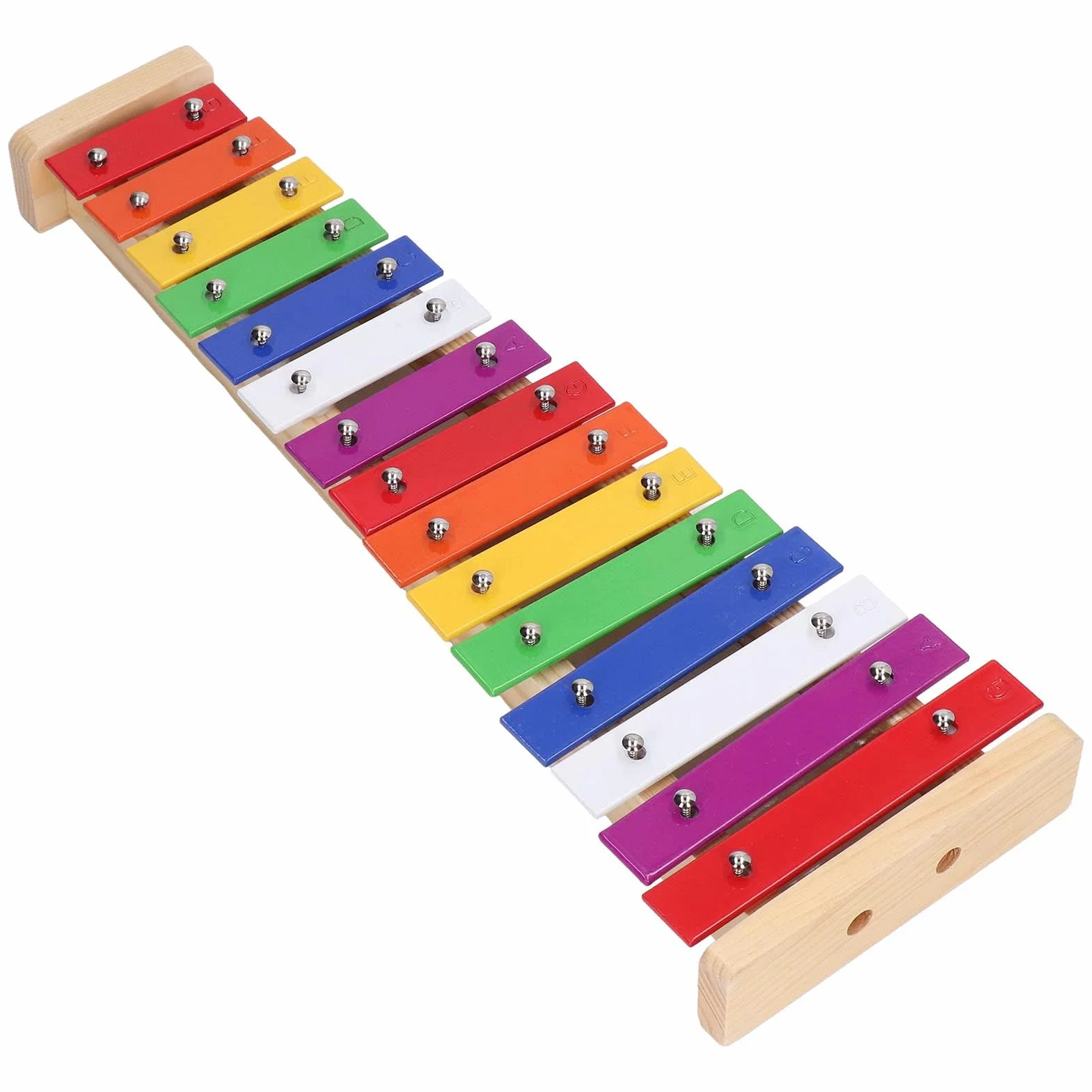 VGEBY 15 nut ksylofon, 15 kluczowych notatek ksylofonowych edukacyjnych glockenspiel instrument ksylofonowy z 2 młotkami dla dzieci