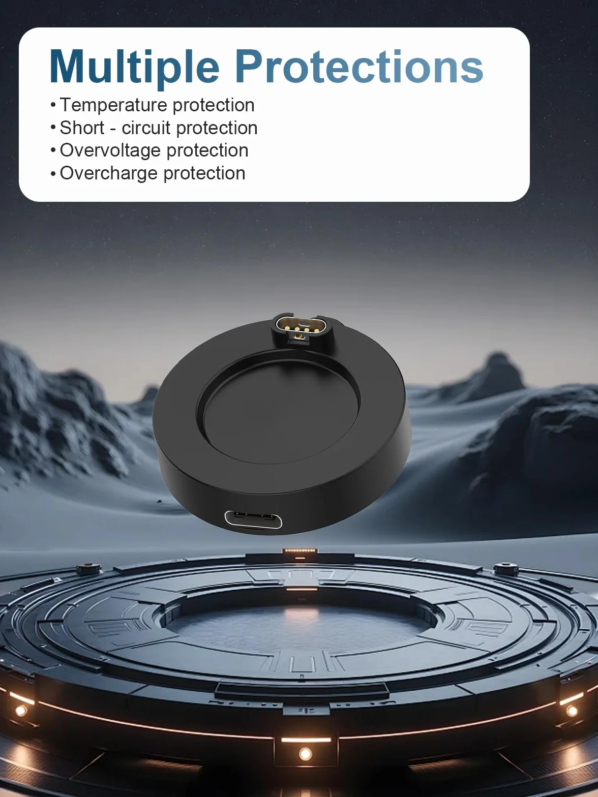 Magnetyczna podstawa ładująca do Garmin Venu X1/ Garmin Forerunner 570/Garmin Forerunner 970 (łącznie z 1 kablem do ładowania), stabilny adapter do ładowania yystao typu C