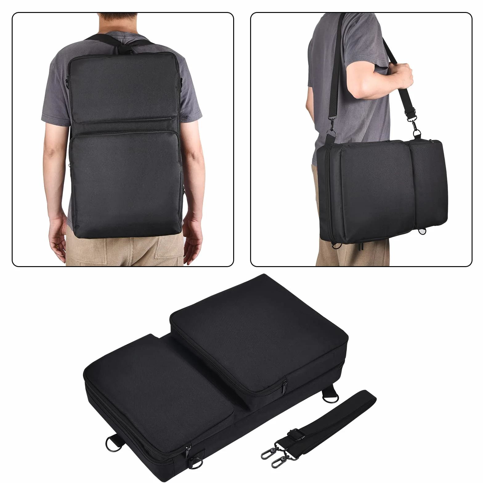 Torba transportowa na kontroler Pioneer DDJ 400/DDJ FLX4/DDJ 200/DDJ SB2 SB3/Roland DDJ 202 i Inpulse 300 z regulowanym paskiem na ramię