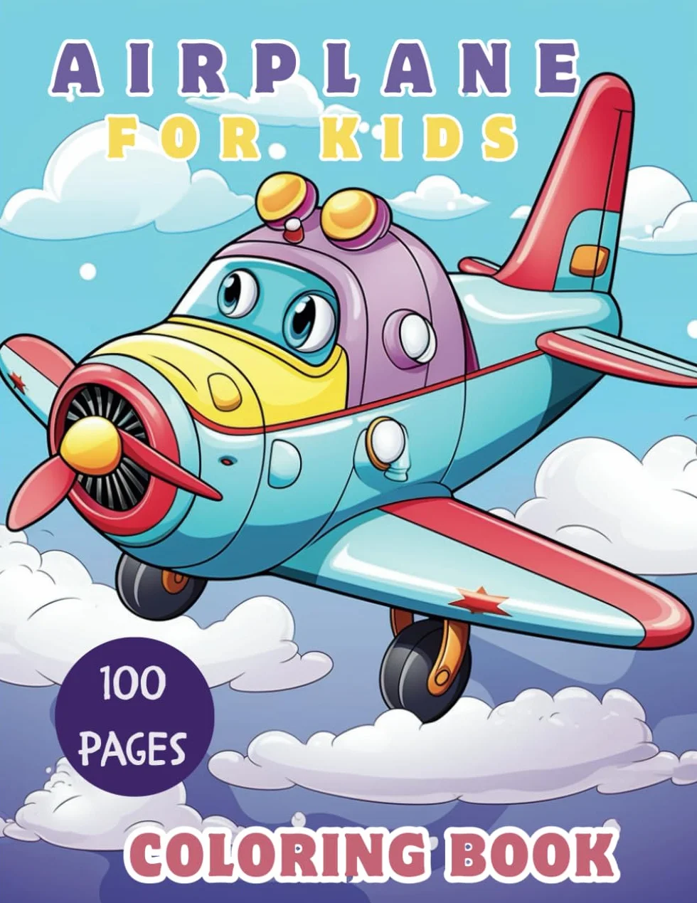 Airplane Coloring Book for kids: A Fun Airplane Travel coloring Book, 50 Beautiful Designs of Planes and Pilots for children