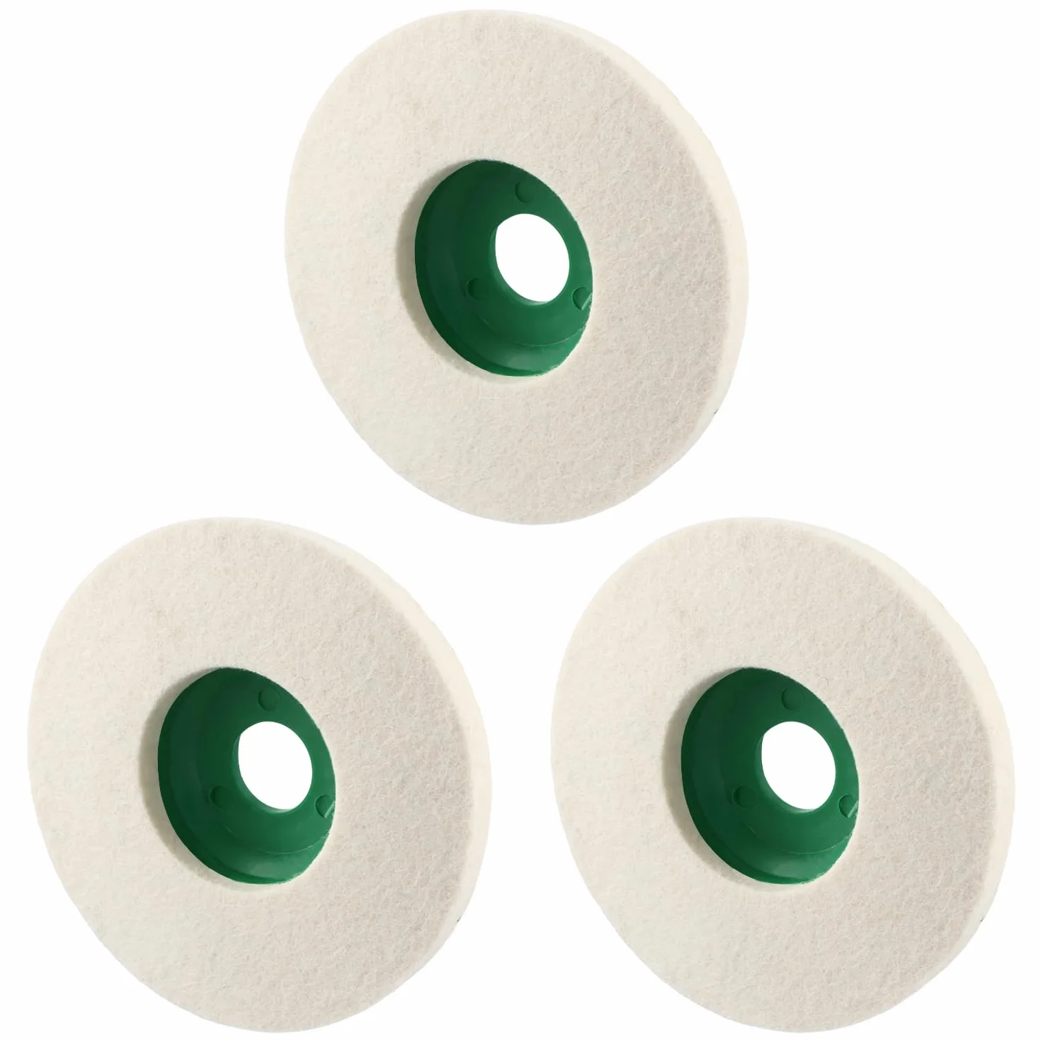 QWORK 3-częściowa tarcza polerska z filcu 125mm, tarcza polerska z filcu wełnianego, tarcze polerskie do szlifierek podwójnych, do polerowania metalu, stali nierdzewnej, drewna, kamienia