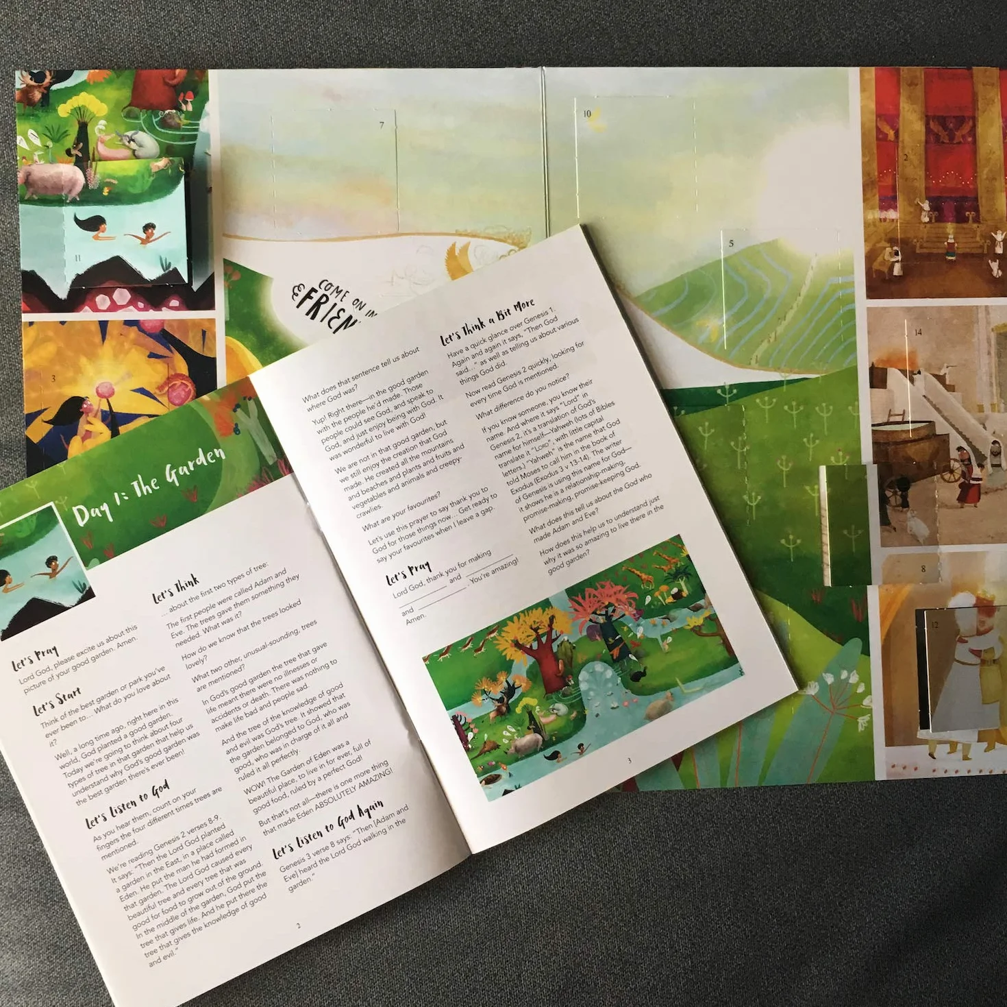 The Garden, the Curtain and the Cross Easter Calendar: Easter Family Devotional with 15-door Calendar