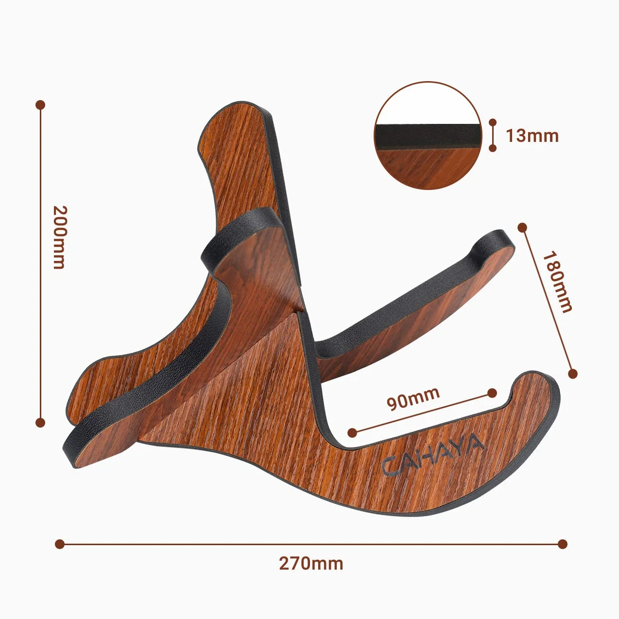 CAHAYA Stojak na ukulele Drewniany składany muzyczny odłączany instrument z elementami w kształcie X do ukulele, CY0022