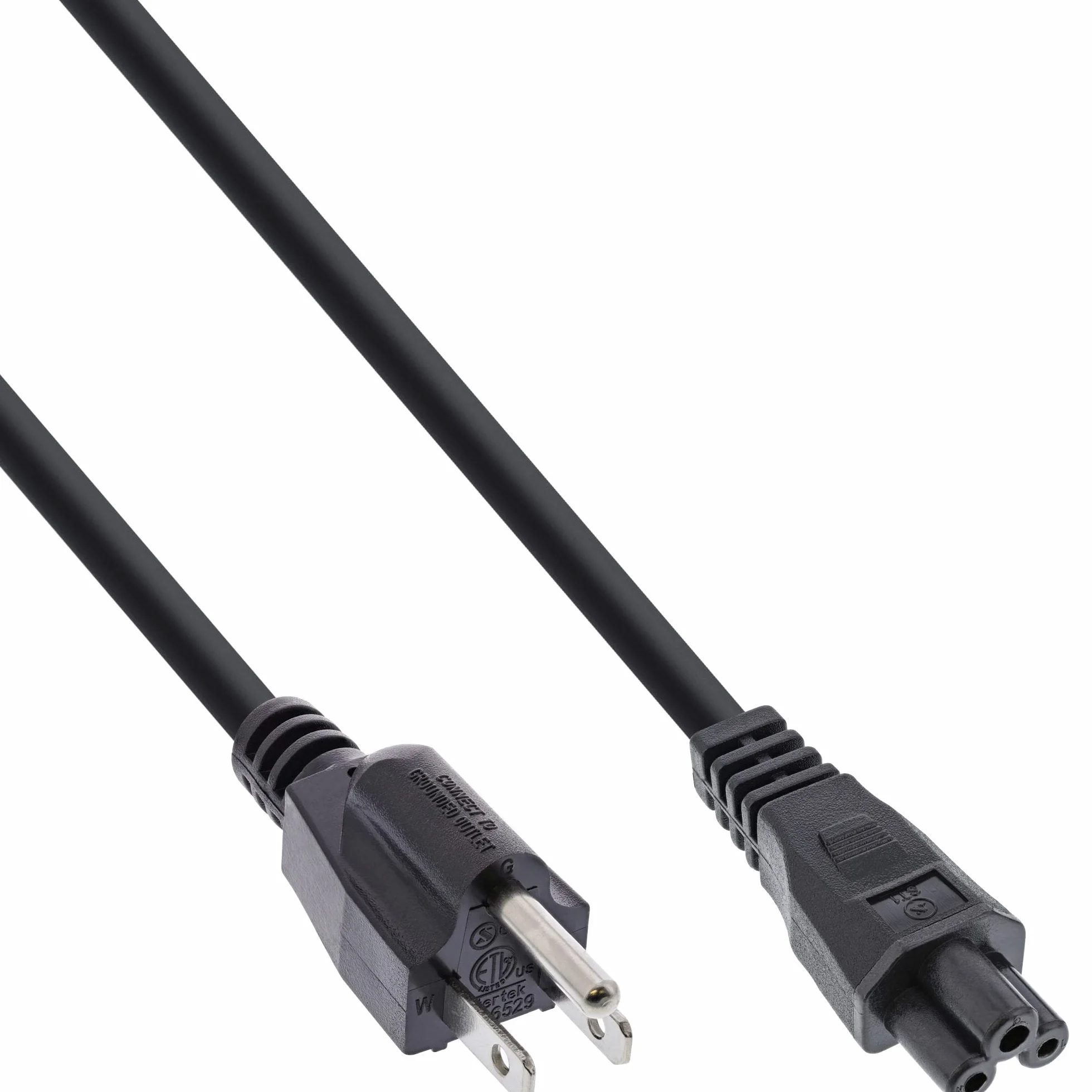 InLine 16656U kabel sieciowy do notebooka, USA/Canada, złącze 3-biegunowe, 2 m