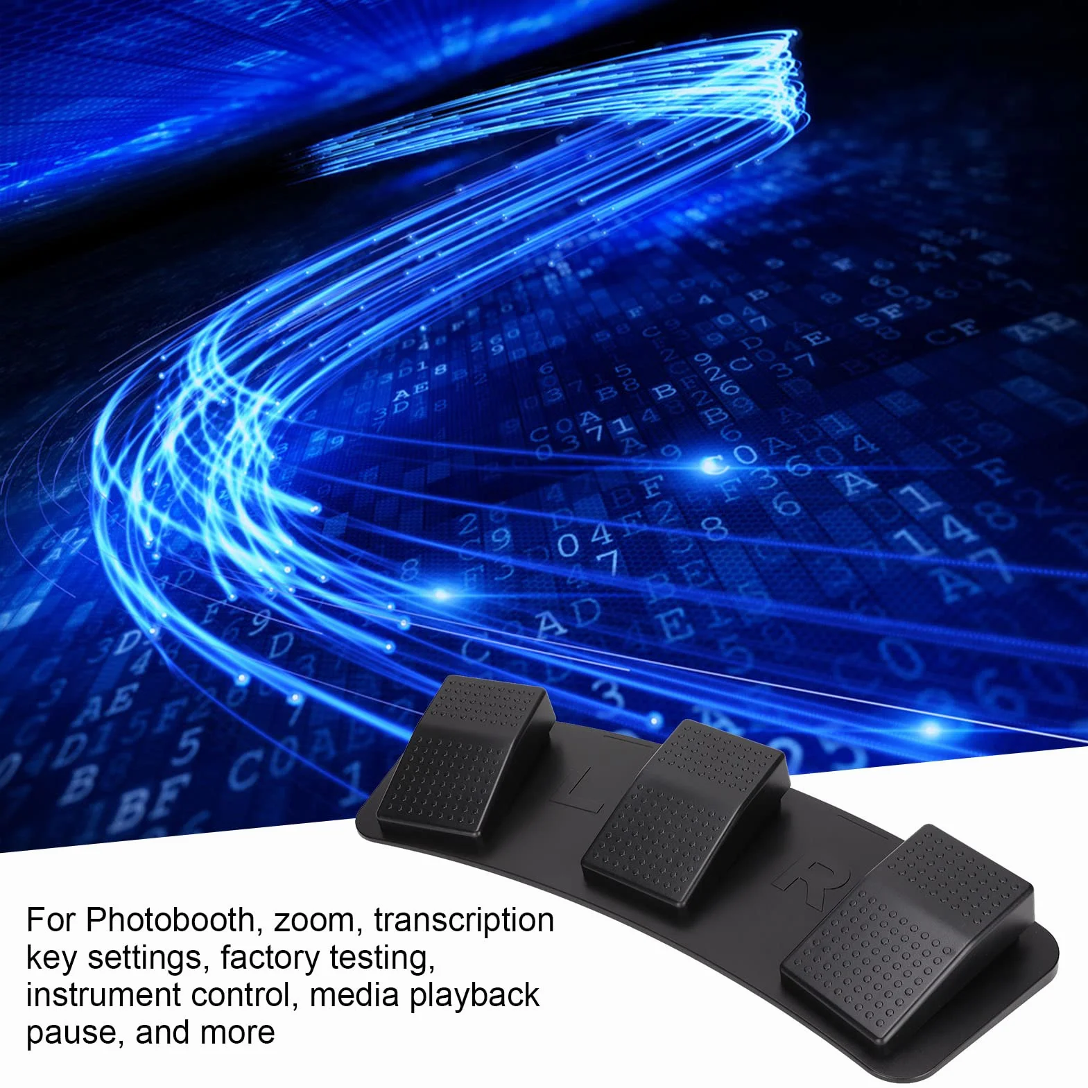 Pedał Nożny USB PC Potrójny Przełącznik Nożny, Programowalny Sterownik Nożny USB Przełącznik Działania Klawiatury Pedał HID, Gra Wideo Dostosowany(FS23_P (przełącznik fotoelektryczny))