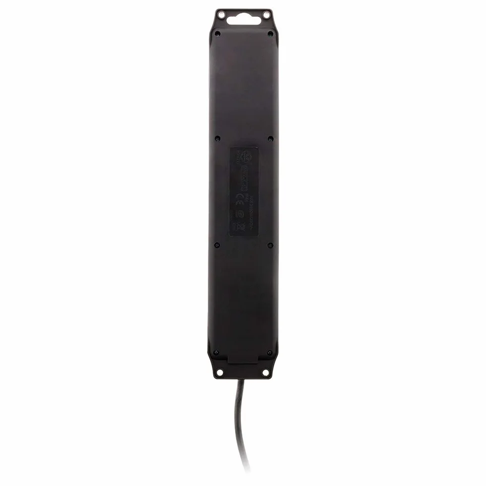 Zenitech Blok wodoodporny IP44 5 gniazd 16A 2P+T z klapkami i przełącznikami - 1,5 m kabel HO5RRF 3G1