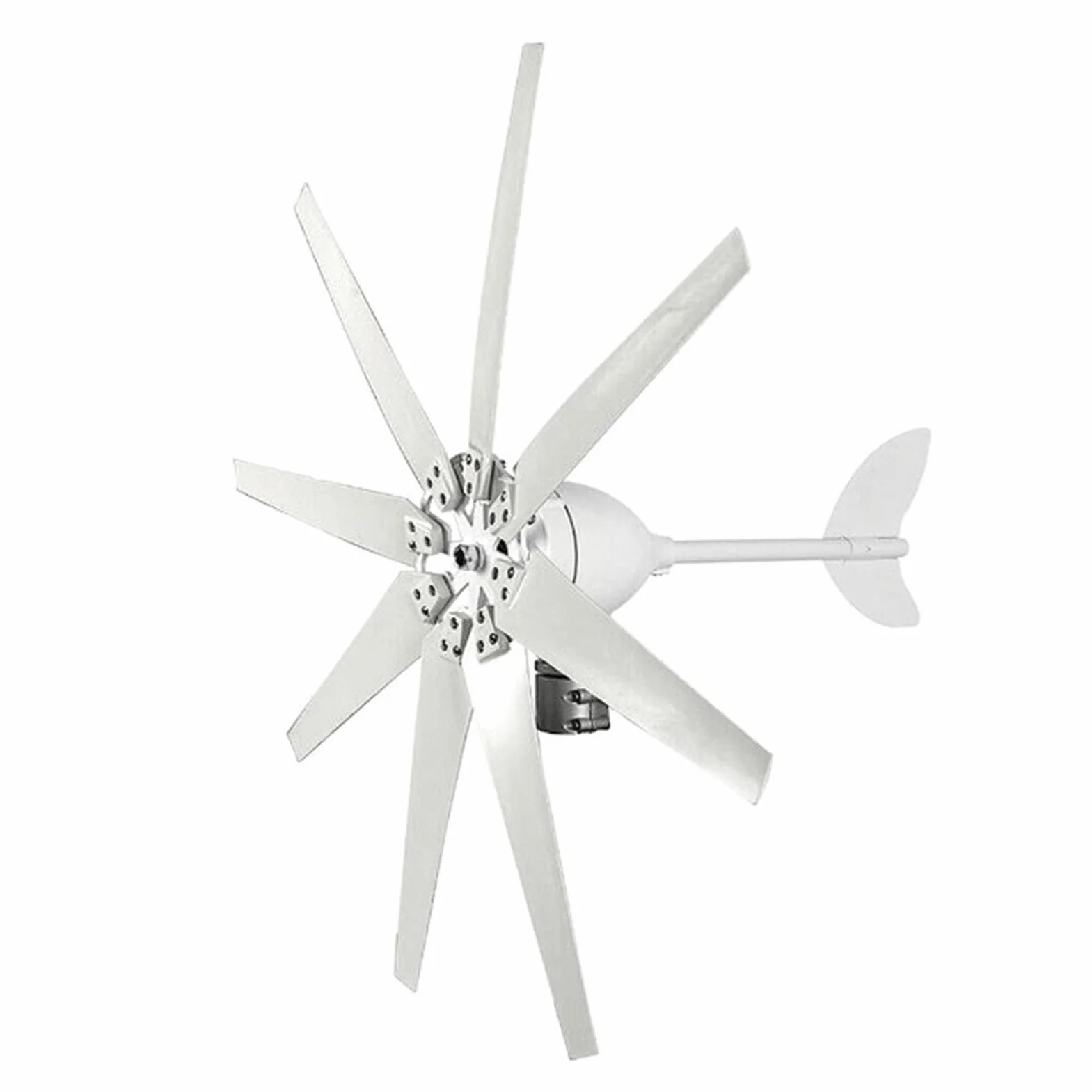 Zestaw Generatora Wiatrowego z turbiną wiatrową o Mocy 500 W z 8 Ostrzami Kontroler MPPT do Systemu Wytwarzania Energii Słonecznej (12V)