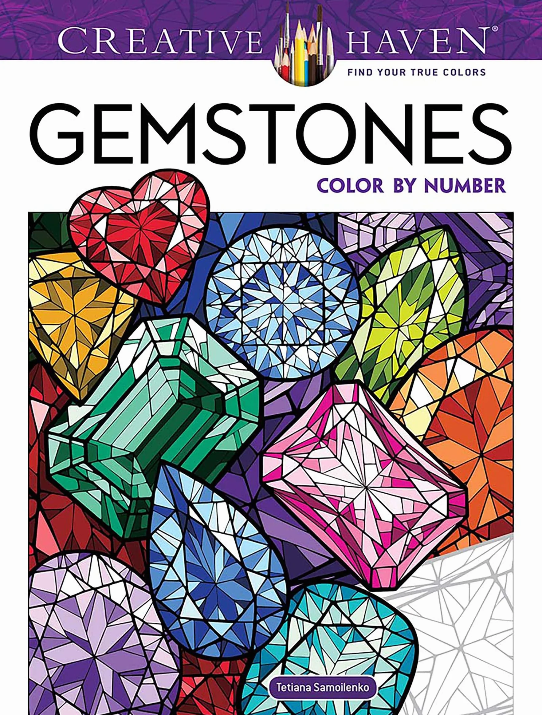 Creative Haven Gemstones Color by Number