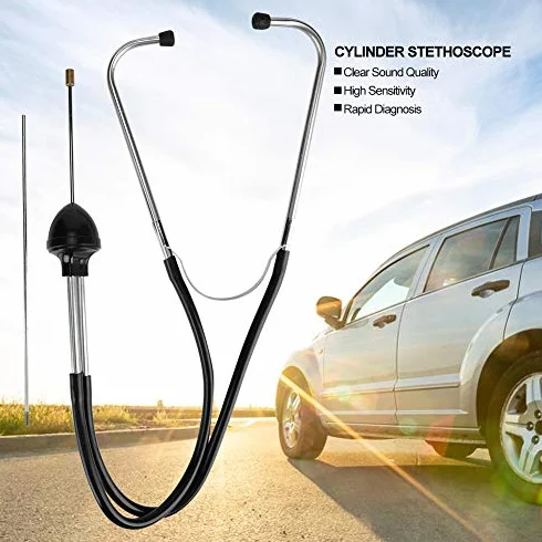 EVGATSAUTO Zestaw stetoskopów samochodowych, mechanika, stetoskop, tester silnika samochodowego, cylinder, stetoskop, narzędzie diagnostyczne, narzędzie słuchowe