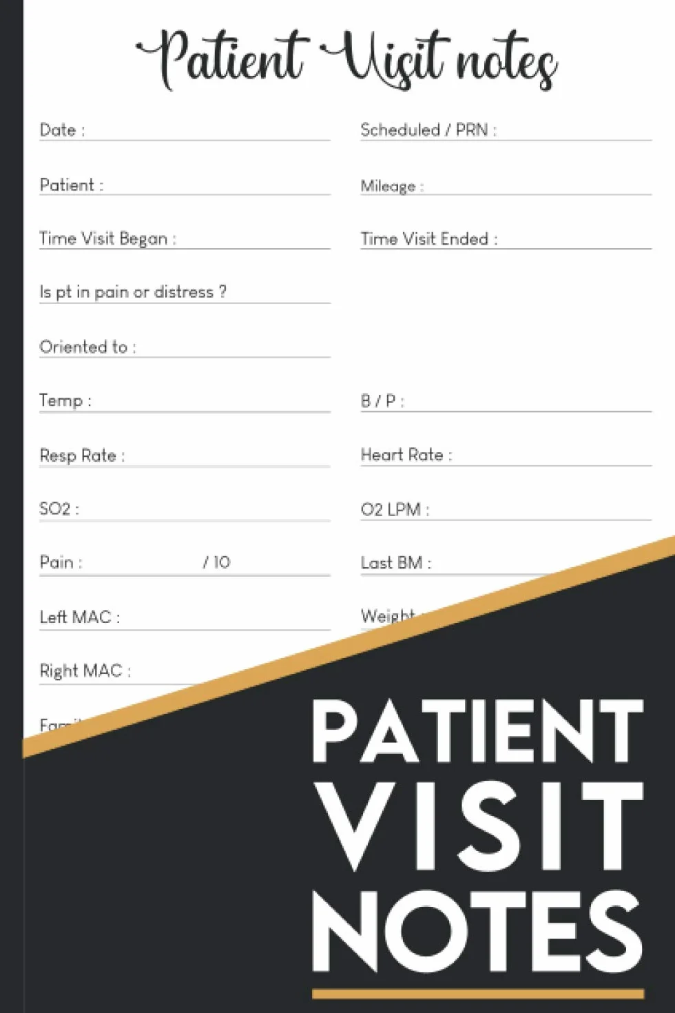 Patient Visit notes: Hospice Nurse Reference And Nursing Assessment Notebook