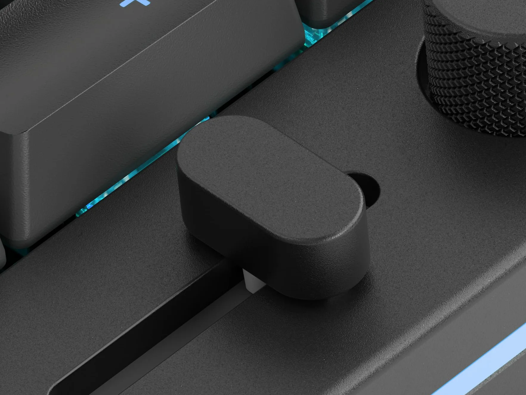 Glorious Gaming GMMK – przewodowo lub bezprzewodowo (Bluetooth), aluminium, suwak do konfiguracji i gałka do obrotów, RGB, 18x ABS doubleshoot – Czarny