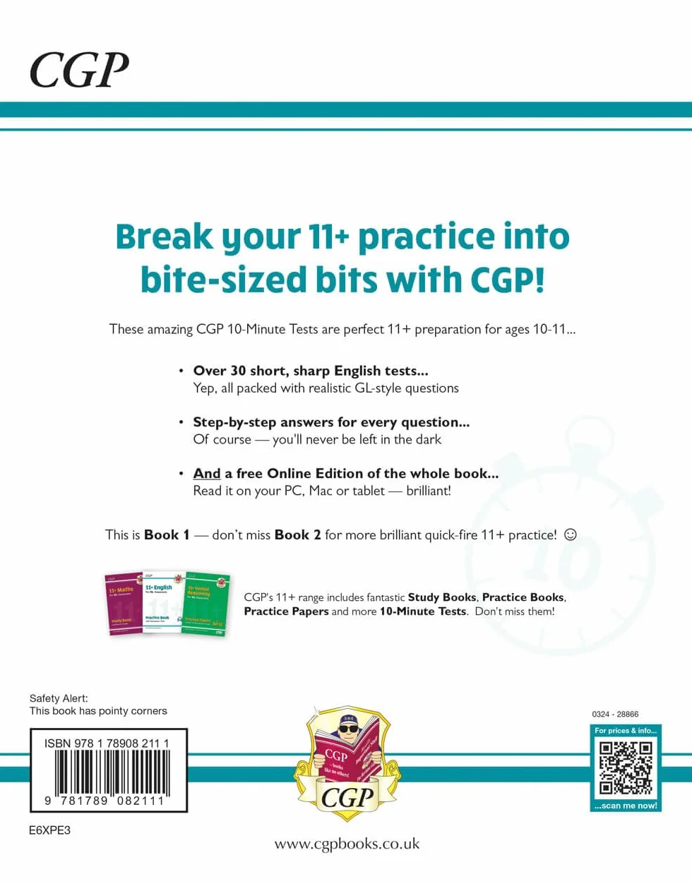 11+ GL 10-Minute Tests: English - Ages 10-11 Book 1 (with Online Edition)