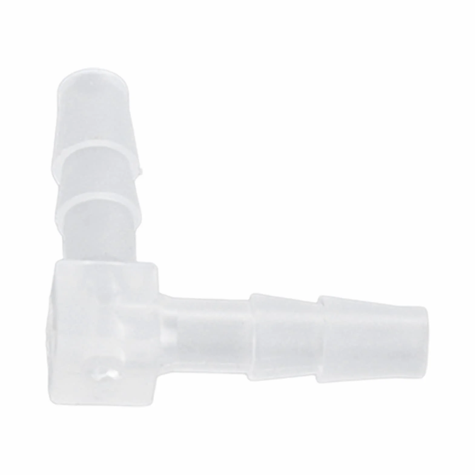 10 Sztuk Plastikowe Kolanko Króciec do Węża Kolanko 90 Stopni Króciec do Węża Złączka z Tworzywa Sztucznego Plastikowe Równe Złącze Kolczaste Adapter (4 mm)