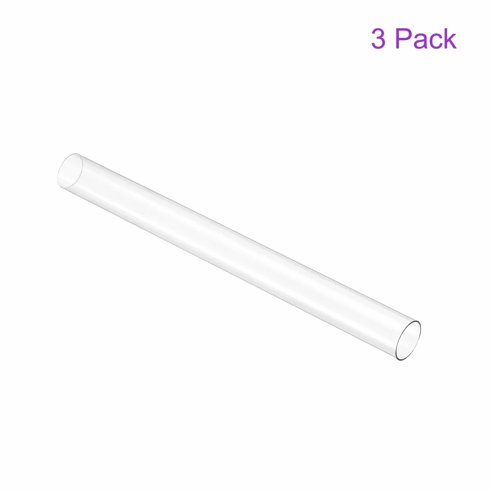 DMiotech 3 szt. 24.4 cm przezroczysta sztywna rura z tworzywa sztucznego 15 mm x 16 mm (5/20.3 cm) rura z poliwęglanu okrągła rura do oświetlenia wodno-kanalizacyjnego