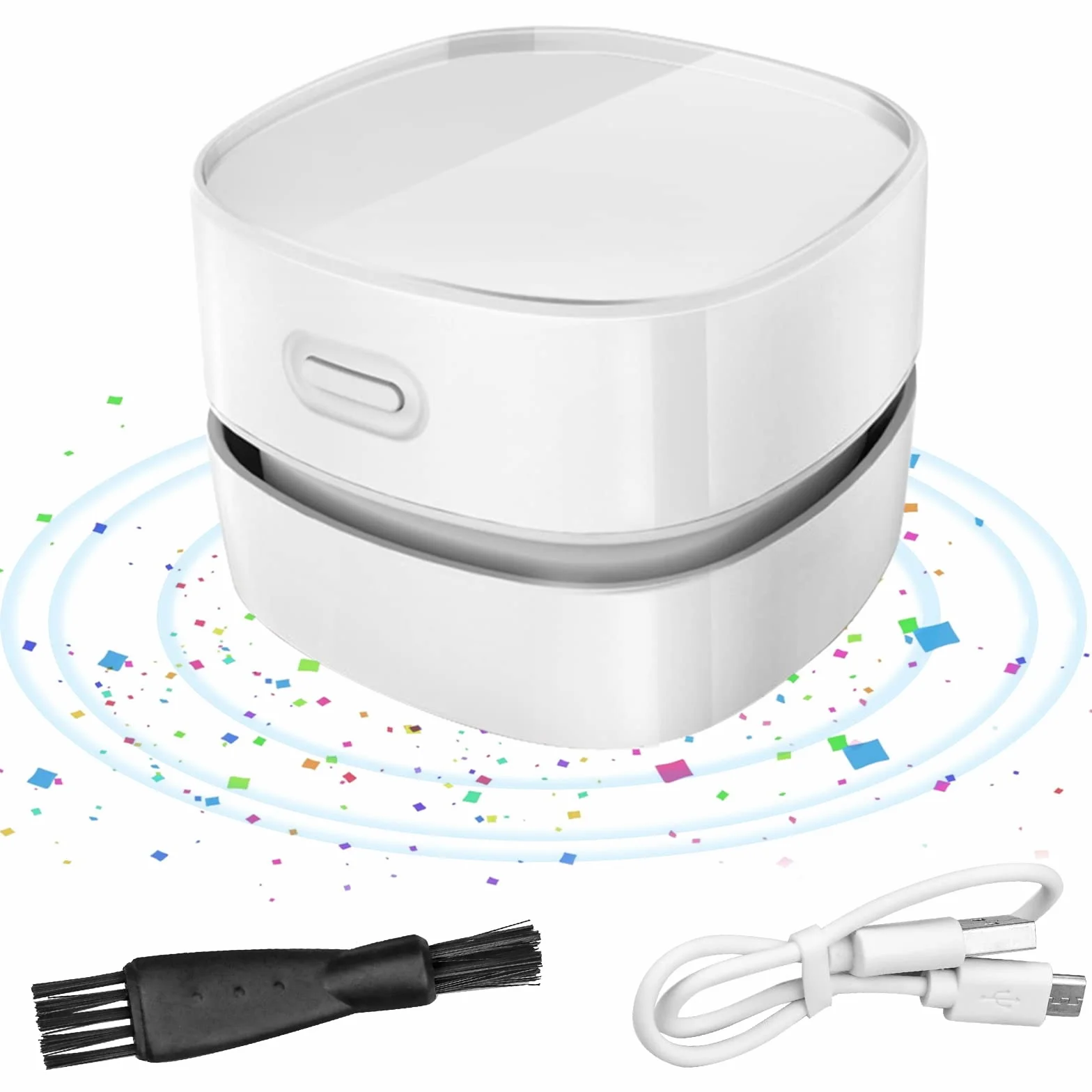 Mini Odkurzacz Stołowy Przenośny Bezprzewodowy Biurowy USB Akumulator Obrotowy 360° do Komputerów i Klawiatury