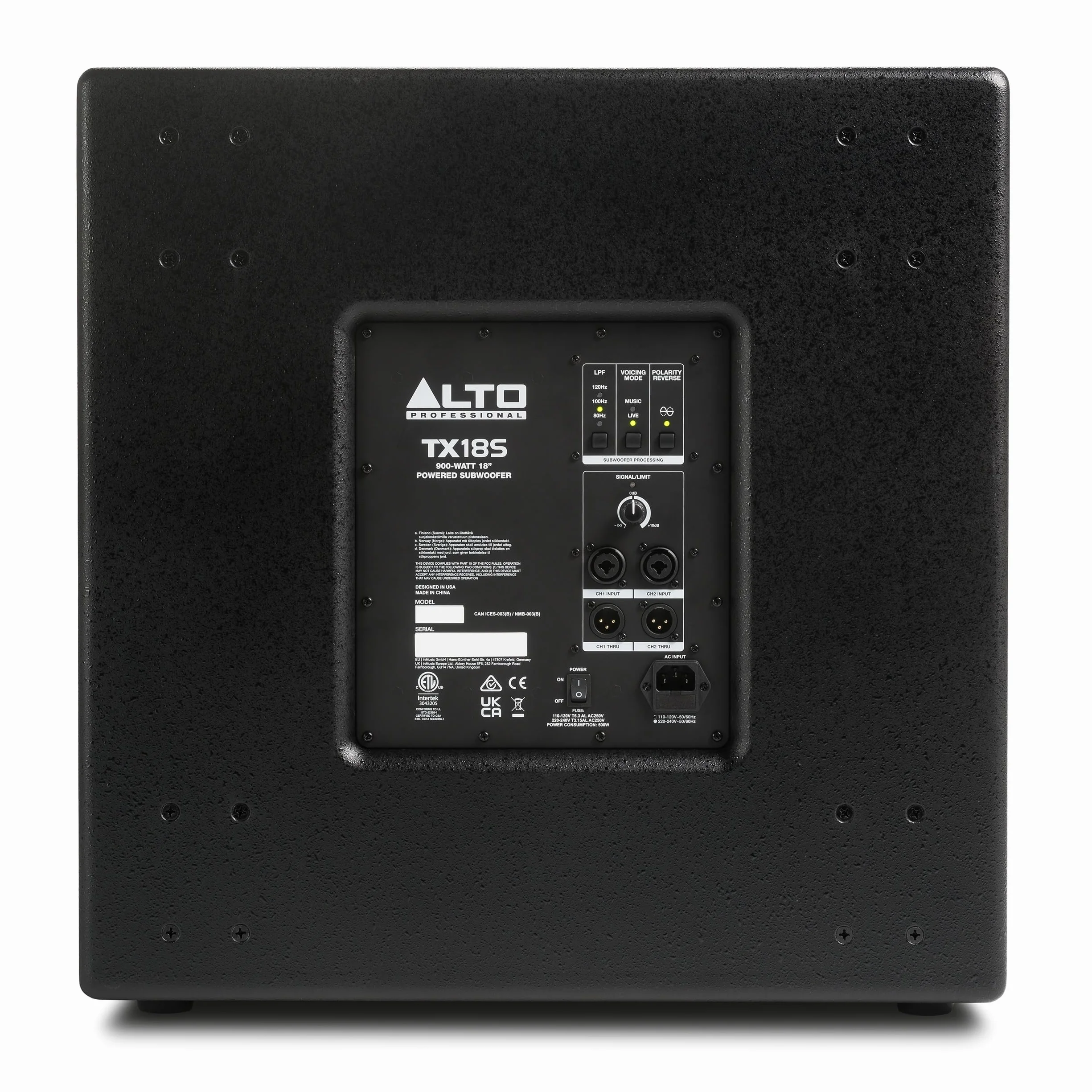 ALTO TX18S Subwoofer 900W 18" Aktywny Głośnik PA, Nagłośnienie z Procesorem DSP z 3-calową Cewką Drgającą, Basy, Łatwa Konfiguracja