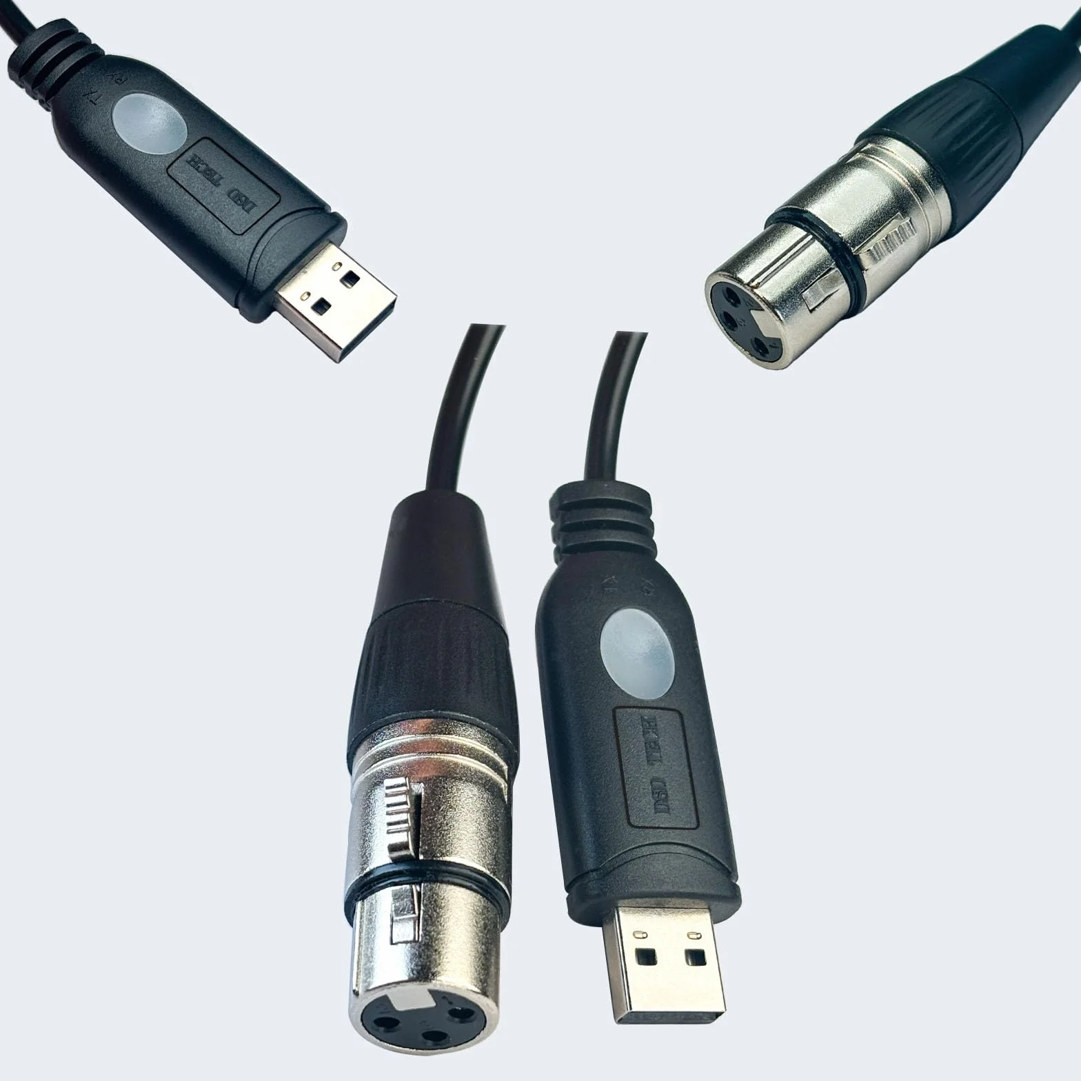 DSD TECH SH-RS09B Kabel USB do DMX obsługuje Freestyler QLC i Pi Open Lighting (3 m)