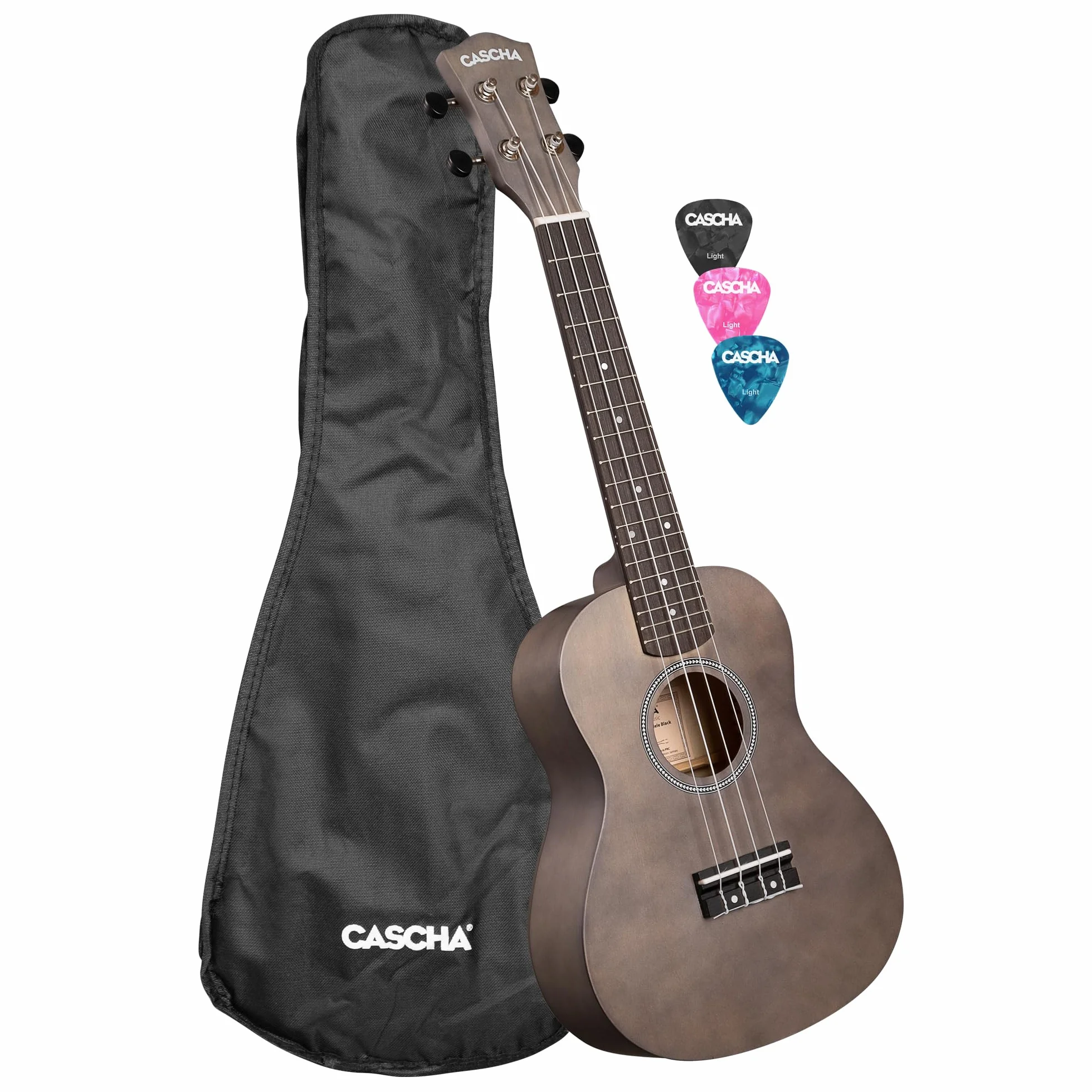 Concert Ukulele Linden Black (w zestawie torba, 3 i)