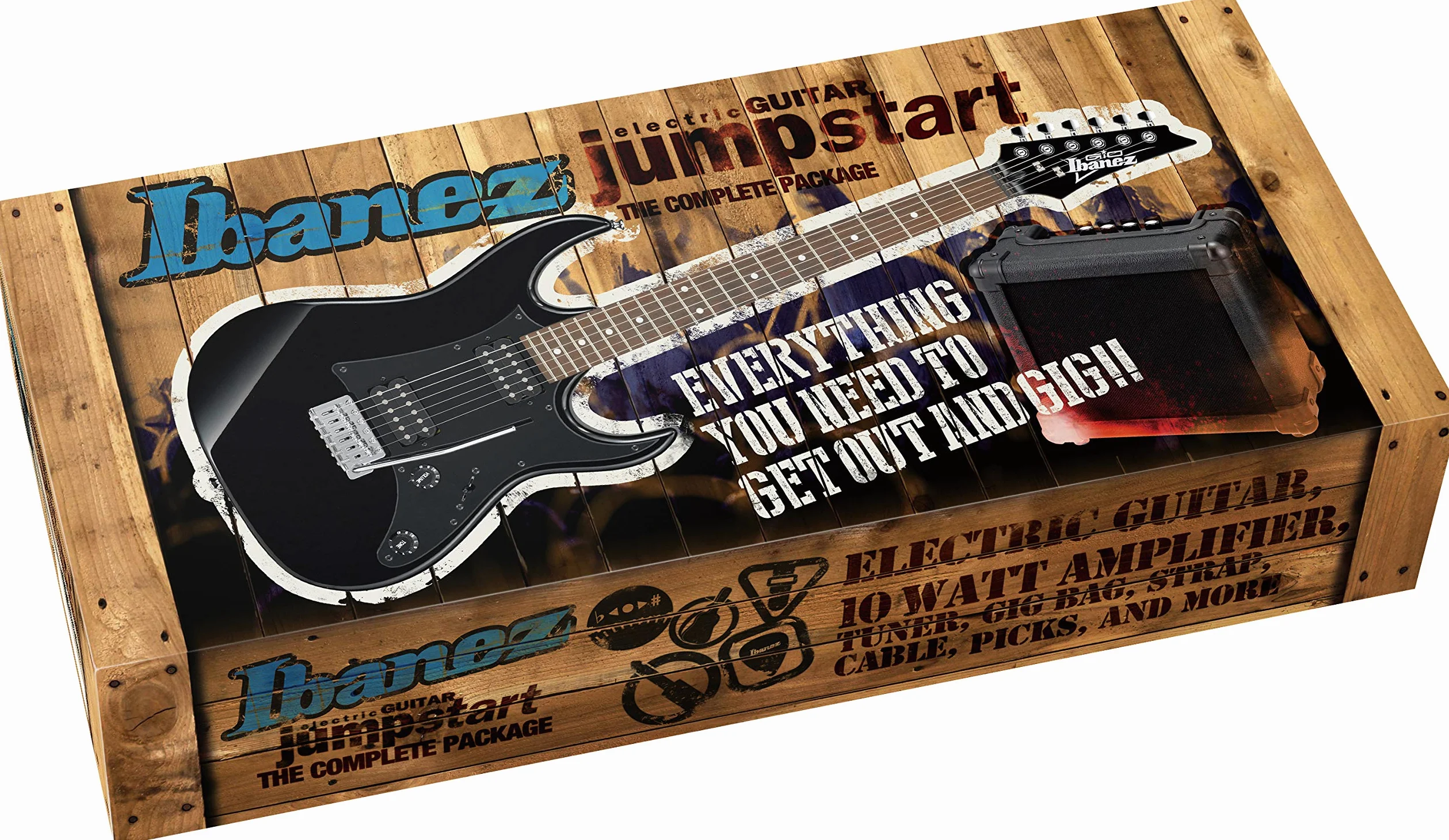 Ibanez IJRX20-BL Kit Gitara Elektryczna Niebieski Wzmacniacz/obudowa/Tuner