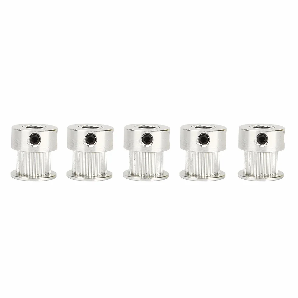 5 sztuk 16 zębów, koło pasowe rozrządu z aluminium, otwór 5 mm, kompaktowa konstrukcja, łatwe do przenoszenia, odpowiednie do silników krokowych NEMA 17, pasek rozrządu o szerokości 6 mm,