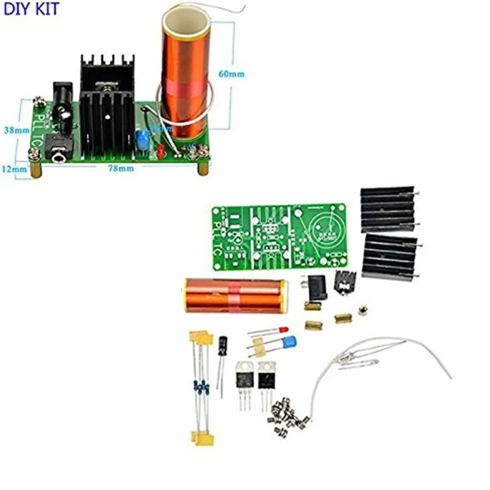 DollaTek DC 15-24 V 15W Mini muzyka cewka Tesla G?o?nik plazmowy zestawy DIY Tesla G?o?nik plazmowy Bezprzewodowa transmisja ZESTAWY DIY