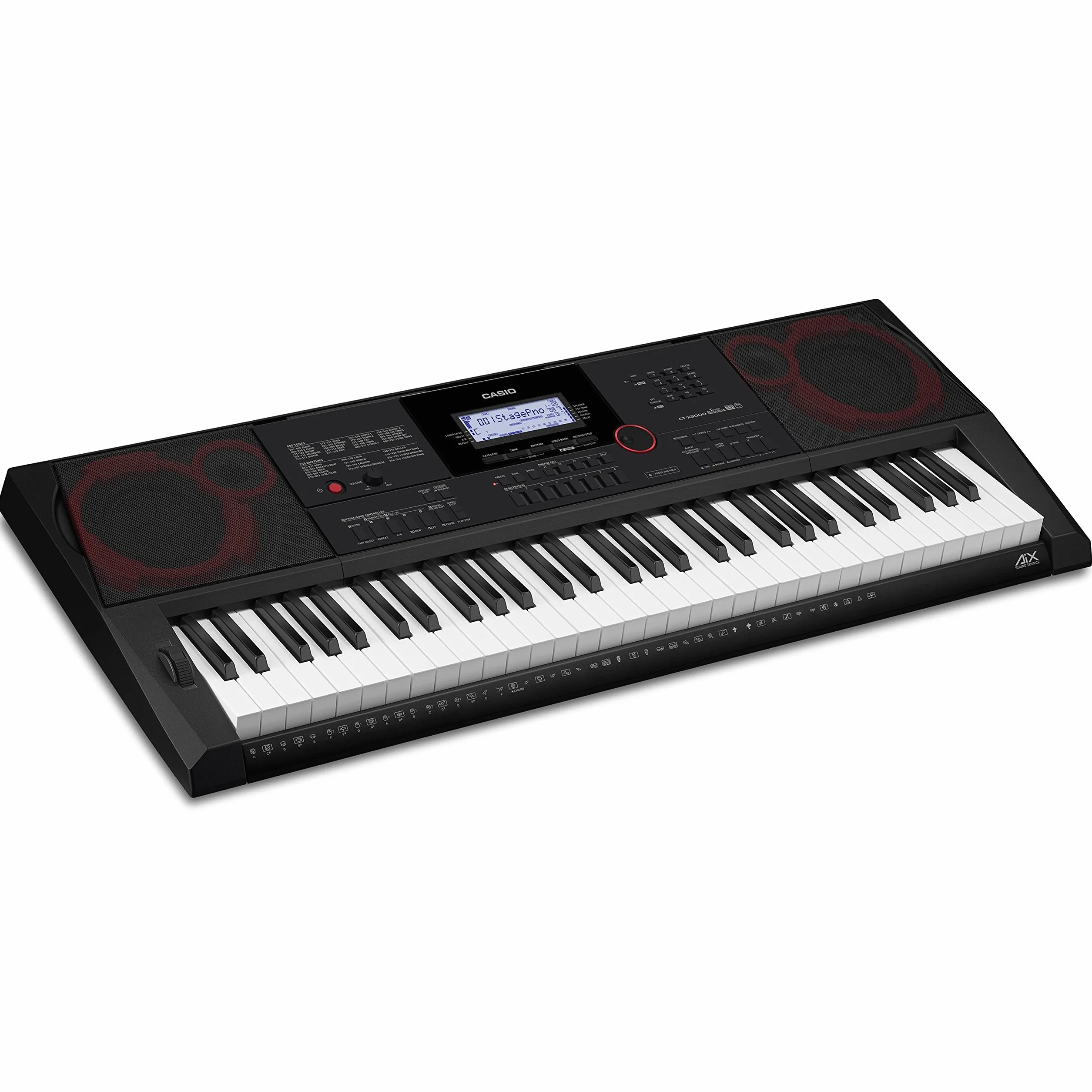 Casio CT-X3000 Keyboard, Czarny, 38.4 x 94.8 x 11.6 cm