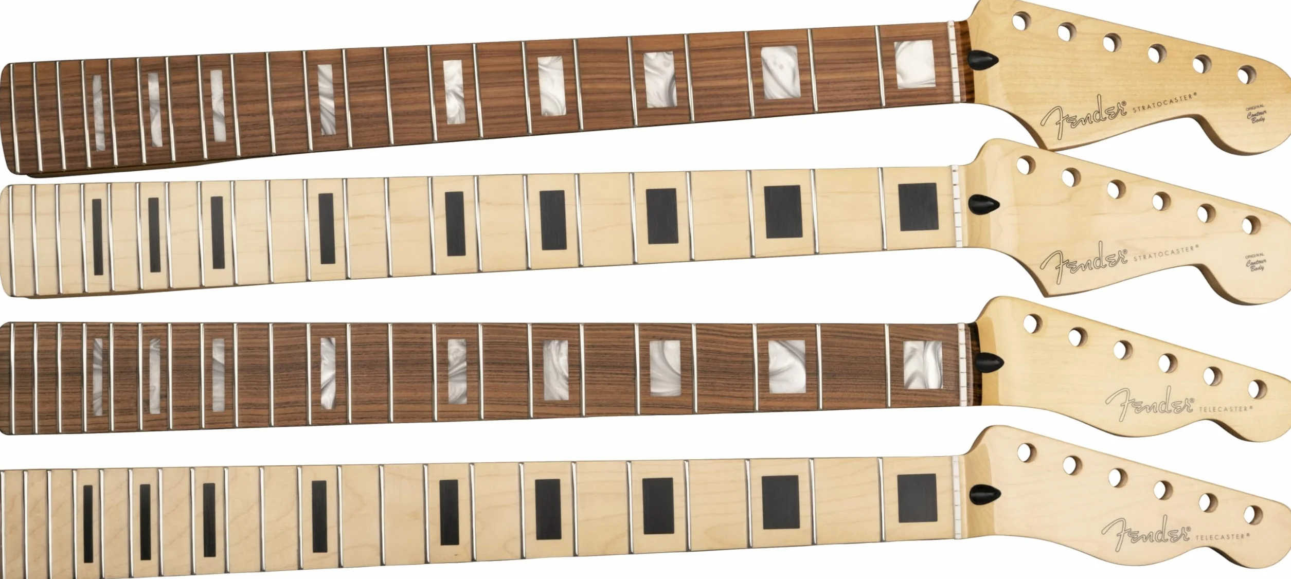 Fender Szyja, seria graczy Telecaster® z wkładkami blokowymi, 22 średnie progi Jumbo, Pau Ferro