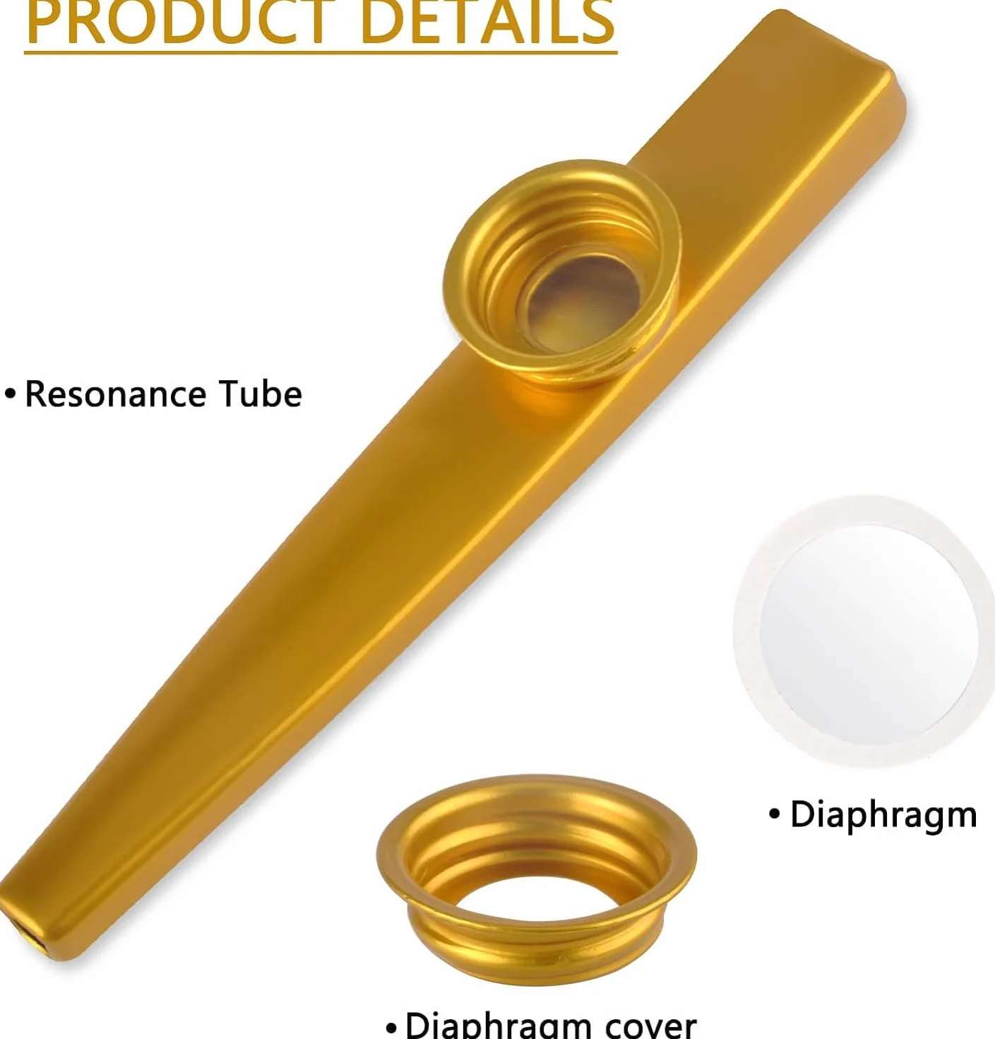 Kazoo Kazoo zestaw instrumentów muzycznych Kazoo z metalu, 14 instrumentów muzycznych Kasu ze stopu aluminium, metal Kazoo, w 7 kolorach, na prezent na imprezę, flet do nosa dla dzieci, miłośników
