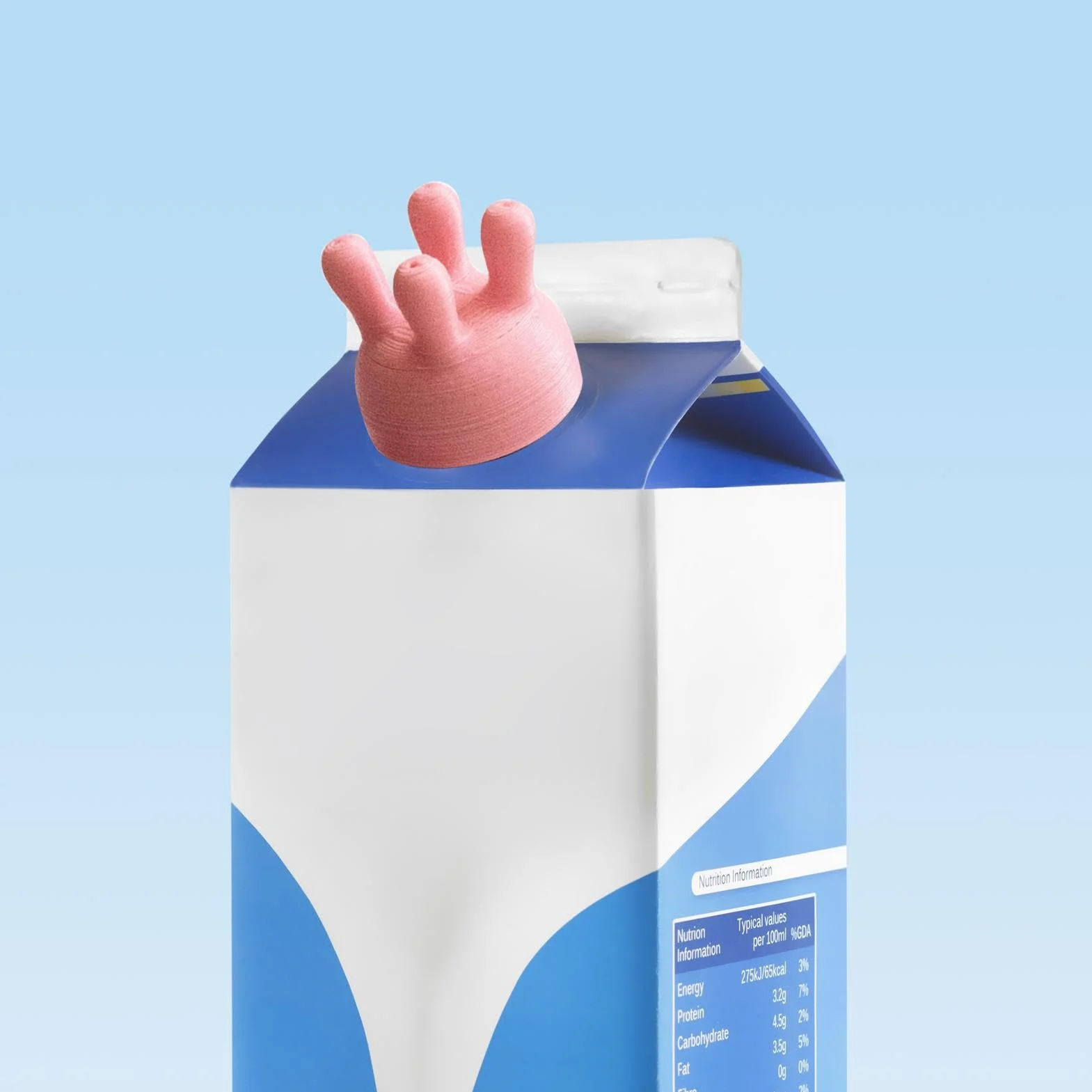 Cow Udder Milk Cap, opakowanie na mleko krowy, zabawne zamknięcie na butelkę z mlekiem, zawijarka do mleka w pudełku, maszyna do dojenia, pokrywka kartonowa na mleko, lejek, 1 sztuka
