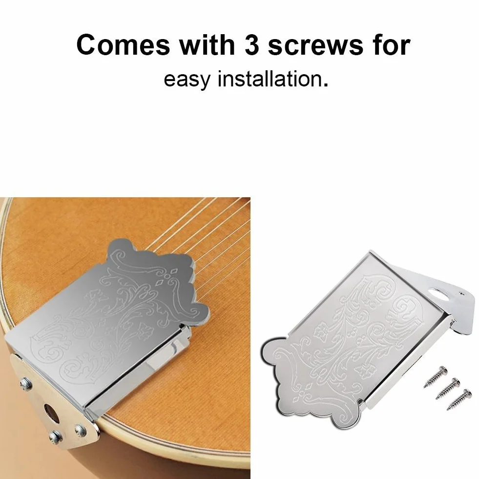 Dilwe Mandolin Tailpiece Bridge, mandolina gitara ogon ze śrubami do 8 strun mandoliny gitara instrument muzyczny część