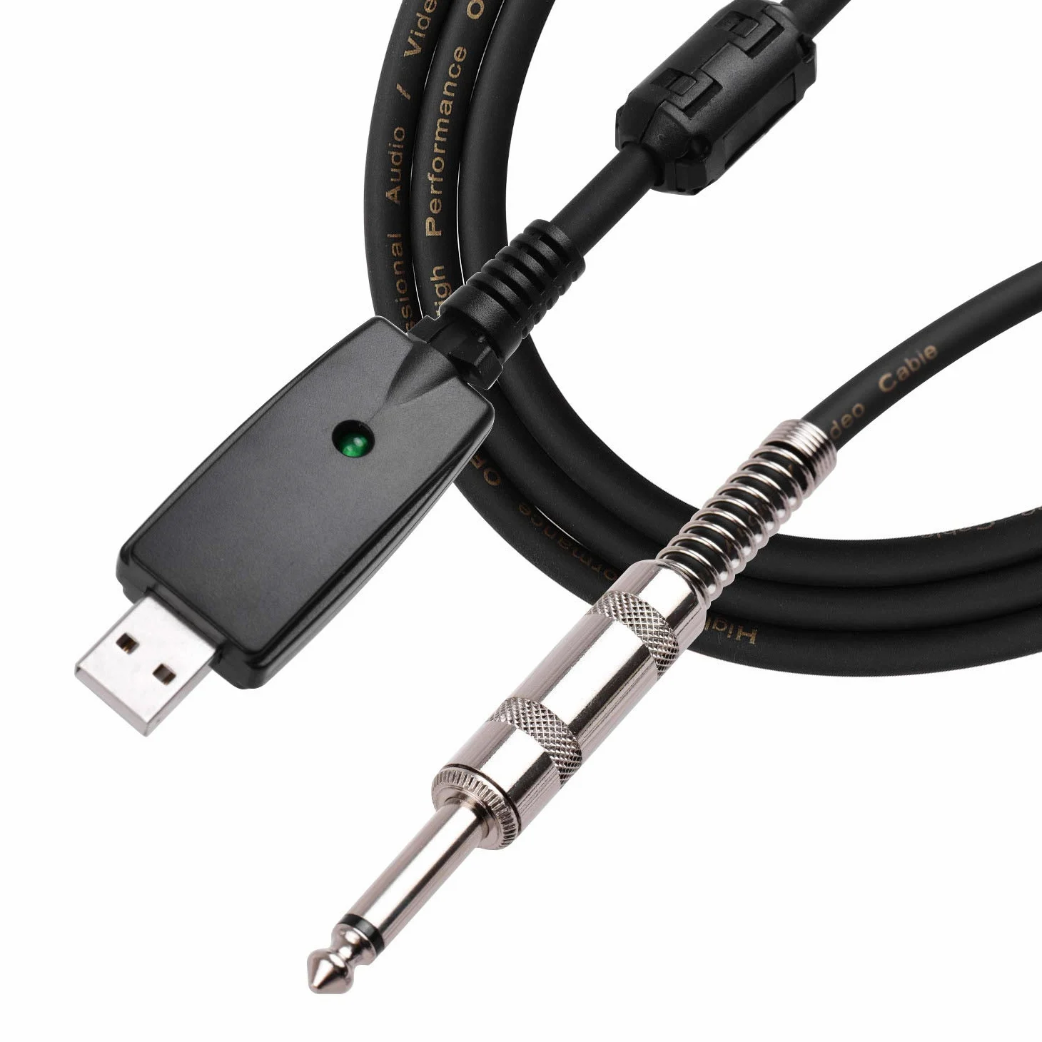 Kabel Rocksmith Real Tone USB typu a męski na 6,35 mm mono Przewód do gitary elektrycznej Profesjonalna gitara do komputera USB Zgodny z systemem operacyjnym Os X 10.9 lub nowszym