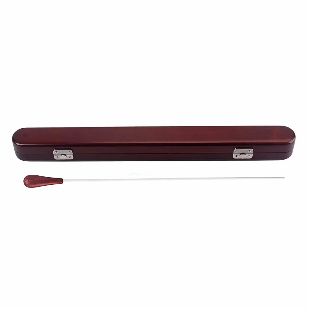 Alnicov Red Wood Conductor Music Baton Drewniane pudełko z pałeczką Ręcznie robione