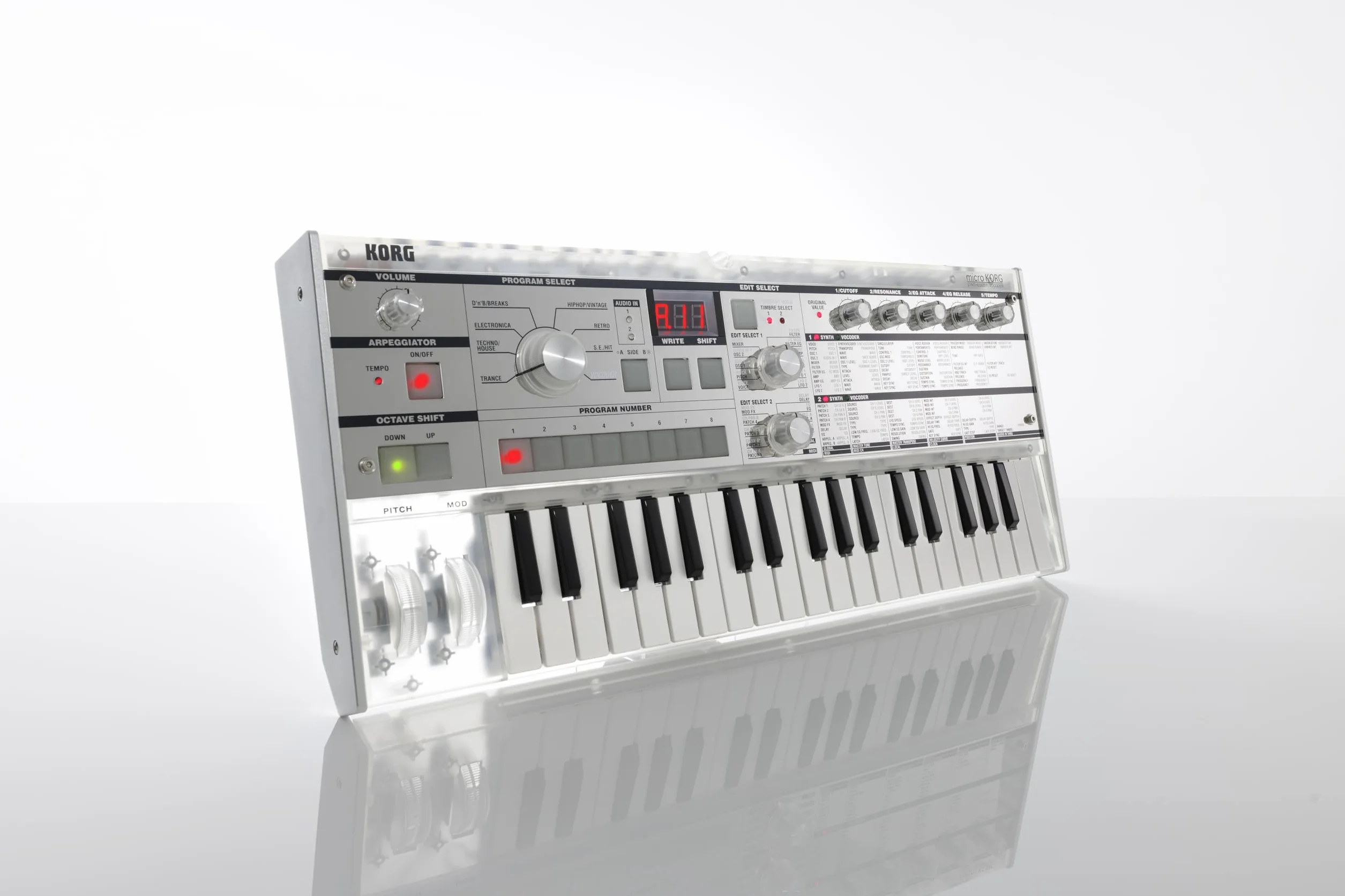 Korg MicroKORG Crystal 37-Key Analog Modeling Syntezer z Wokoderem Edycja Limitowana