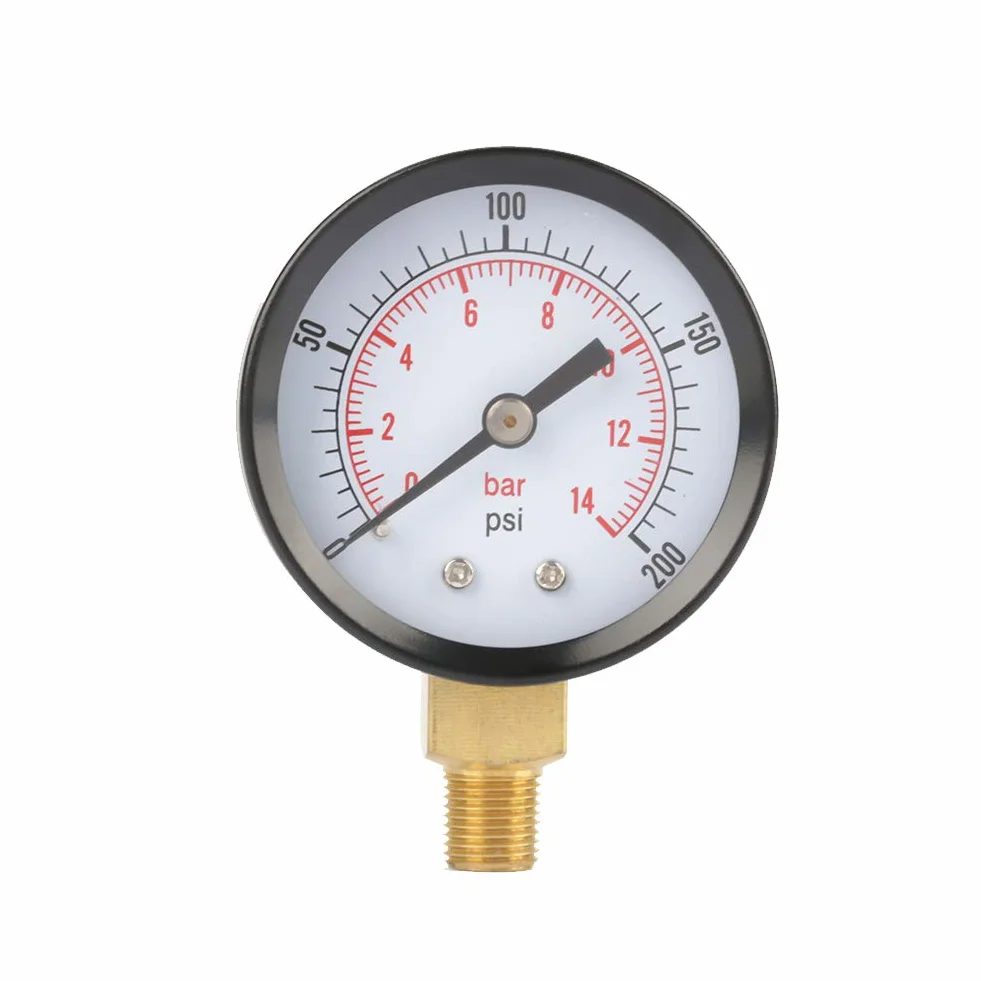 【𝐖𝐢𝐨𝐬𝐞𝐧𝐧𝐚 𝐖𝒚𝐩𝐫𝒛𝐞𝐝𝐚𝒛 𝐏𝐫𝐞𝒛𝐞𝐧𝐭 】Manometr, 0-200psi 0-14bar manometr do wody powietrza olej tarcza instrument podstawa wpis NPT 1/8"