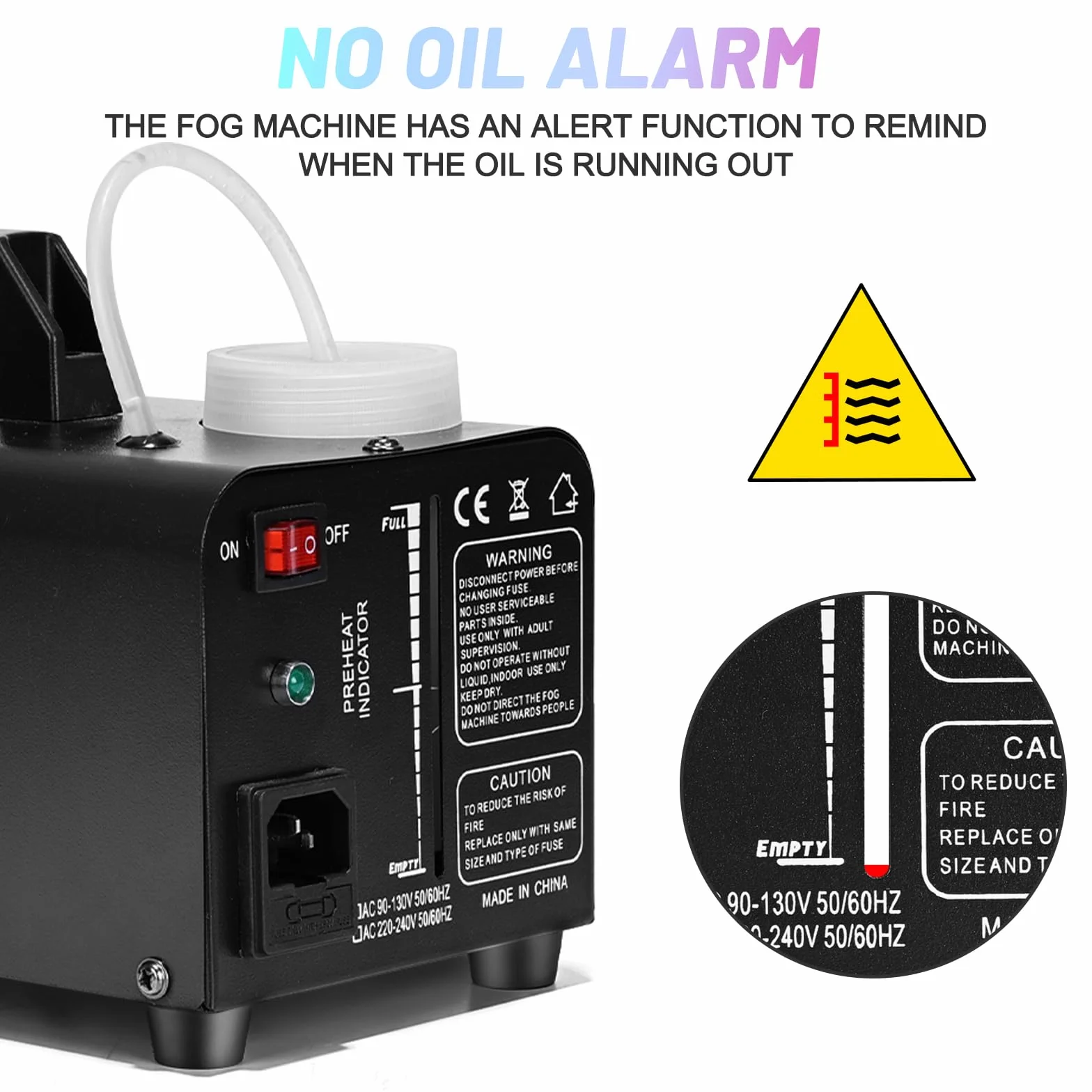 TAKRINK Pilot do Wytwornicy Dymu 900 W Przenośna Wytwornica Mgły z 8 Regulowanymi Kolorami LED