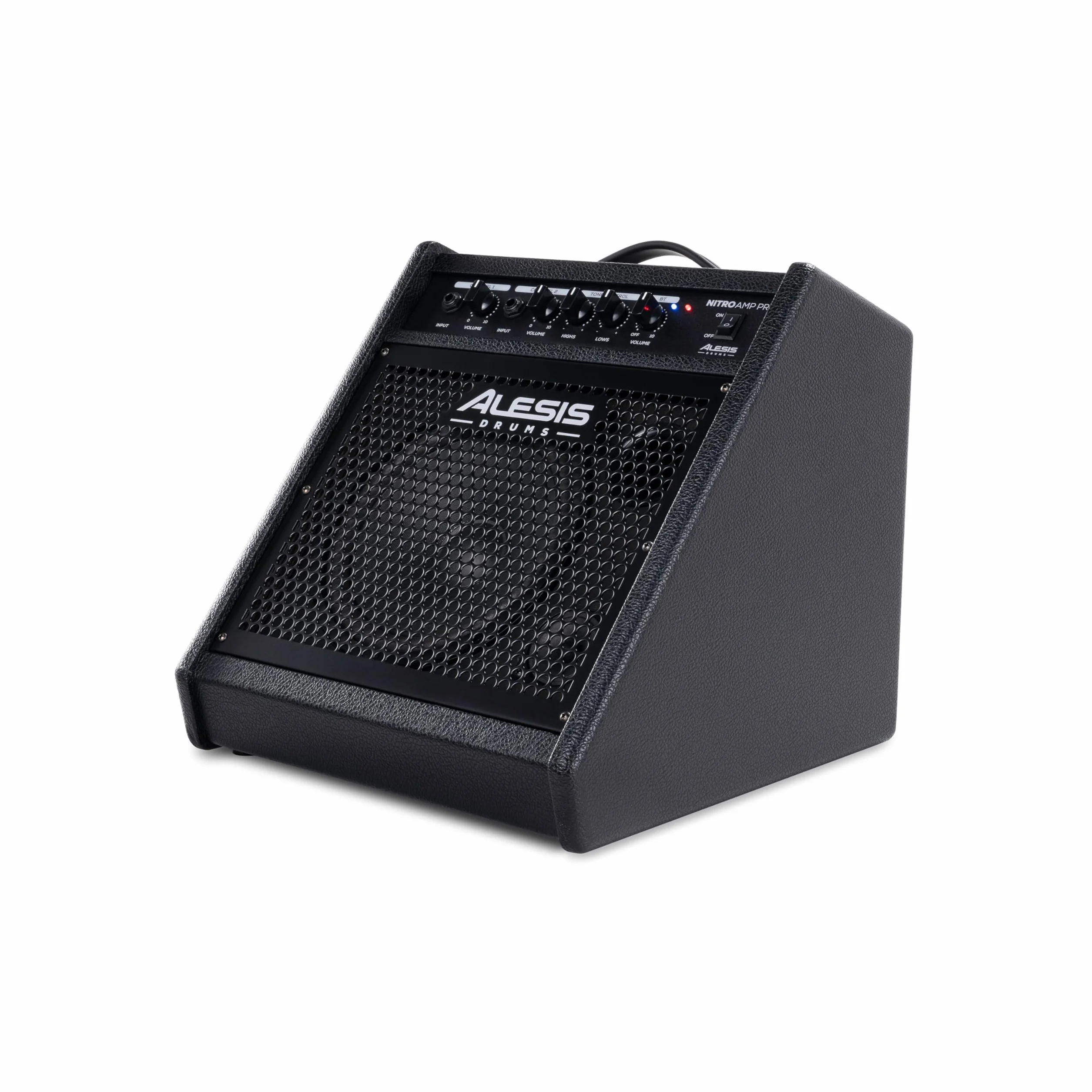 Alesis Nitro Amp Pro 80 W - Kompaktowy Głośnik Podłogowy do Perkusji Elektronicznej, z Bluetooth, Głośnikiem Niskotonowym 8″, EQ, Dodatkowym Wejściem Liniowym, Uniwersalna Kompatybilność zestawu E-Kit