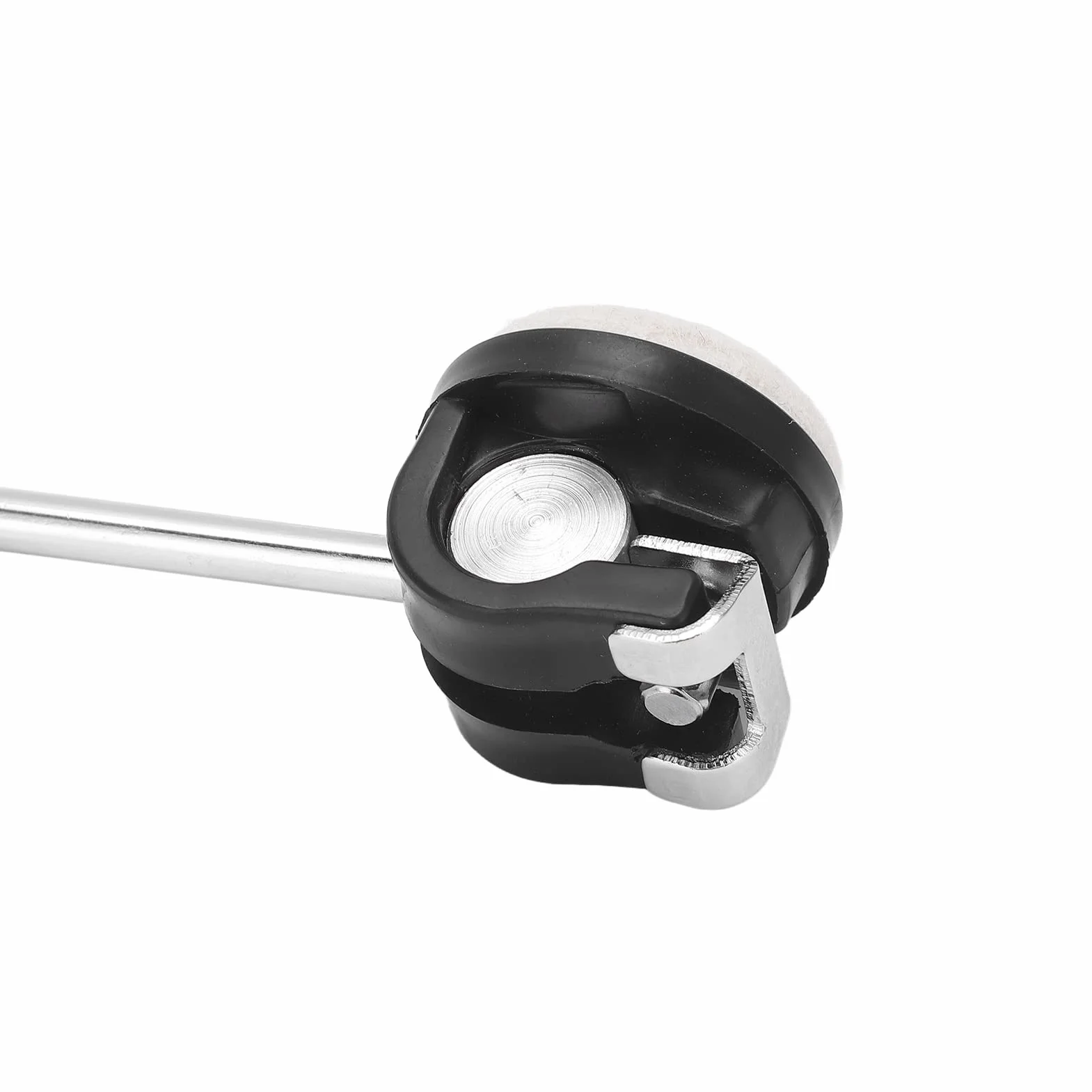 Trzepak do Bębna, Regulowany Ubijak do Bębna Basowego Ubijak do Bębna Bębnowego z Filcową Główką Młotka i Metalowym Uchwytem Lekki Metalowy Instrument Perkusyjny Akcesoria do Zestawu Perkusyjnego