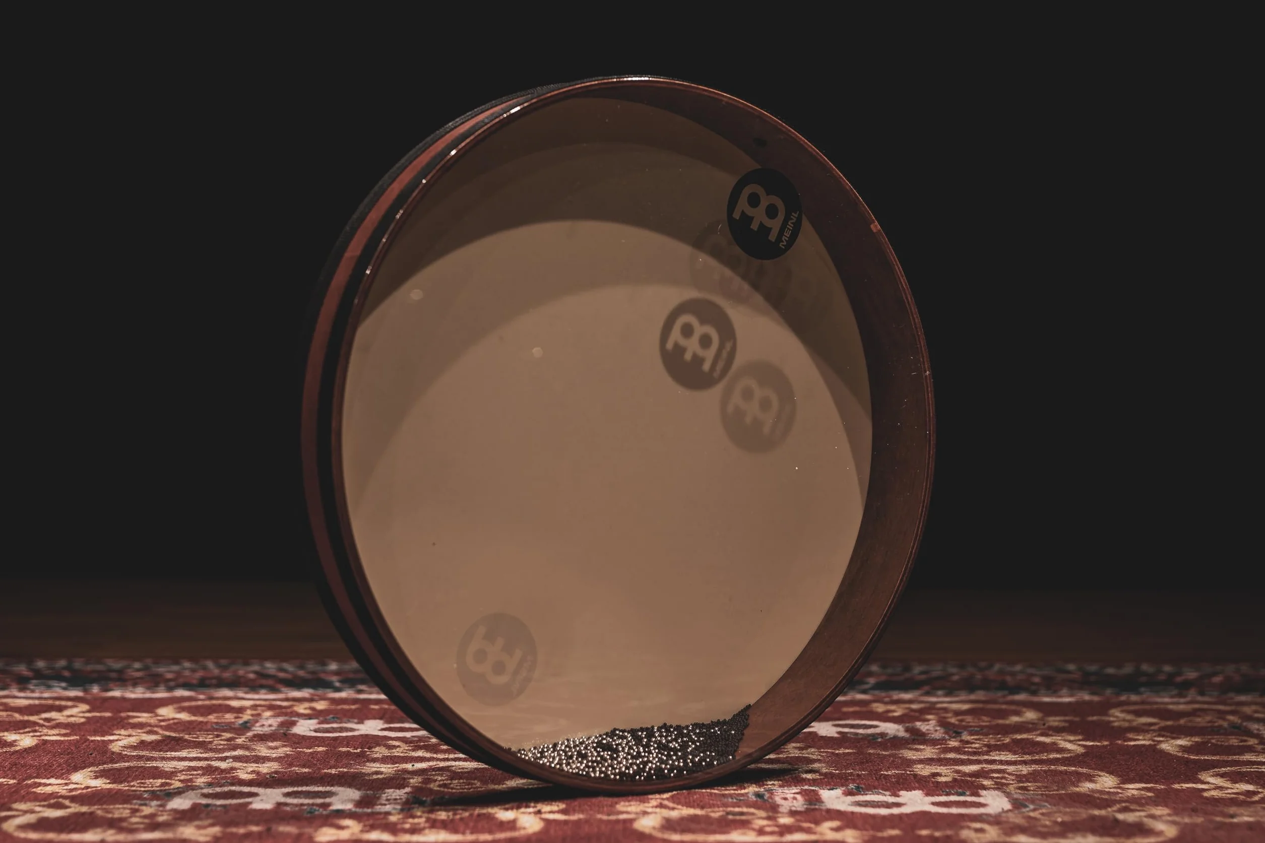 Meinl Percussion FD18SD-TF Sea Drum, Frame Drum z połączeniem koziiej skóry i tworzywa sztucznego, średnica 45,72 cm, afrykański brązowy