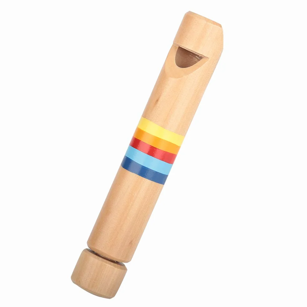 RiToEasysports Drewniany Fipple Piccolo, Edukacyjny Drewniany Flet Instrument Zabawka Dla Dzieci