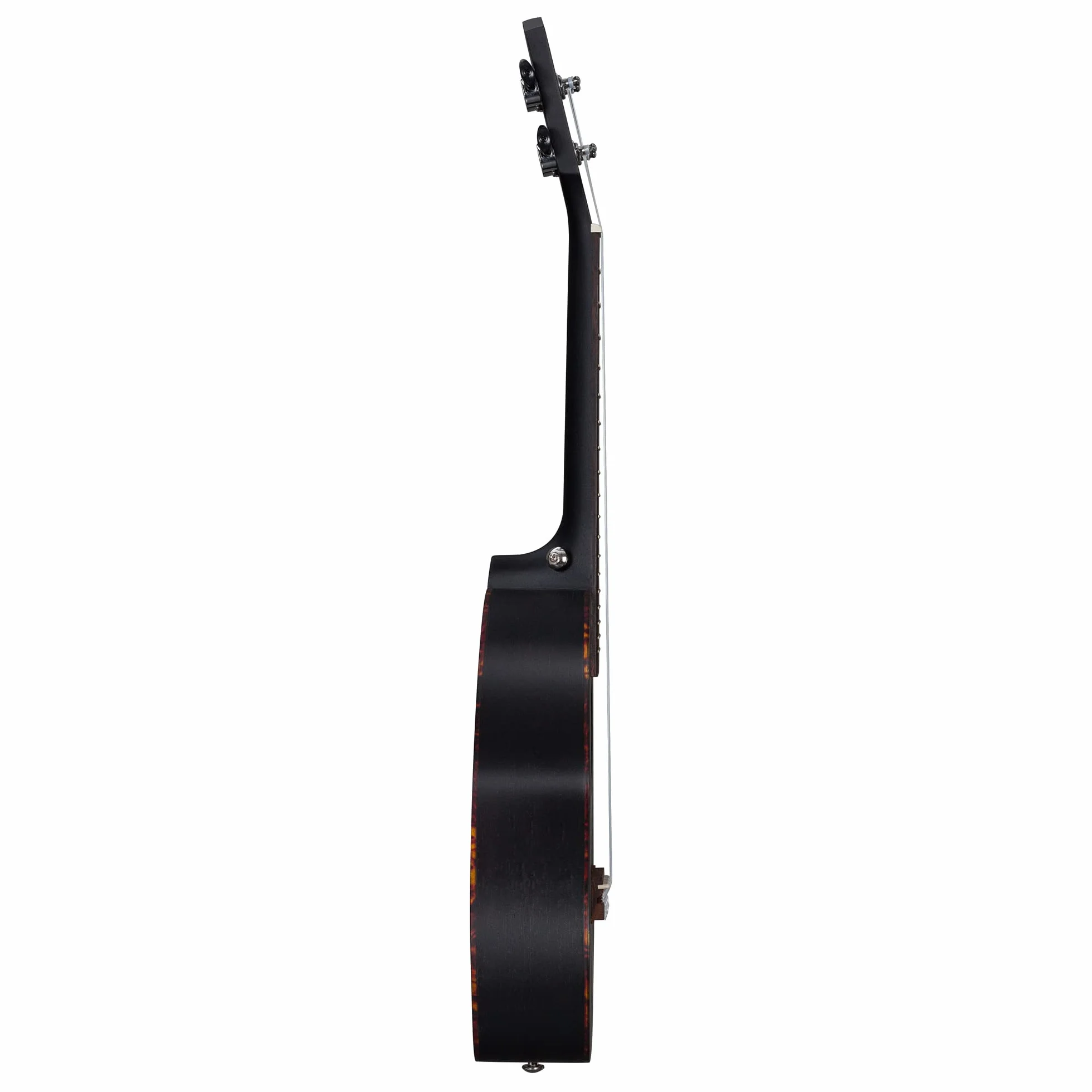 Cascha Koncert Mahogany Black Ukulele, Zestaw Startowy, 3 Kolorowe Etui na Kostki, Premium, Czarny, Mała Gitara Hawajska dla Początkujących i Zaawansowanych