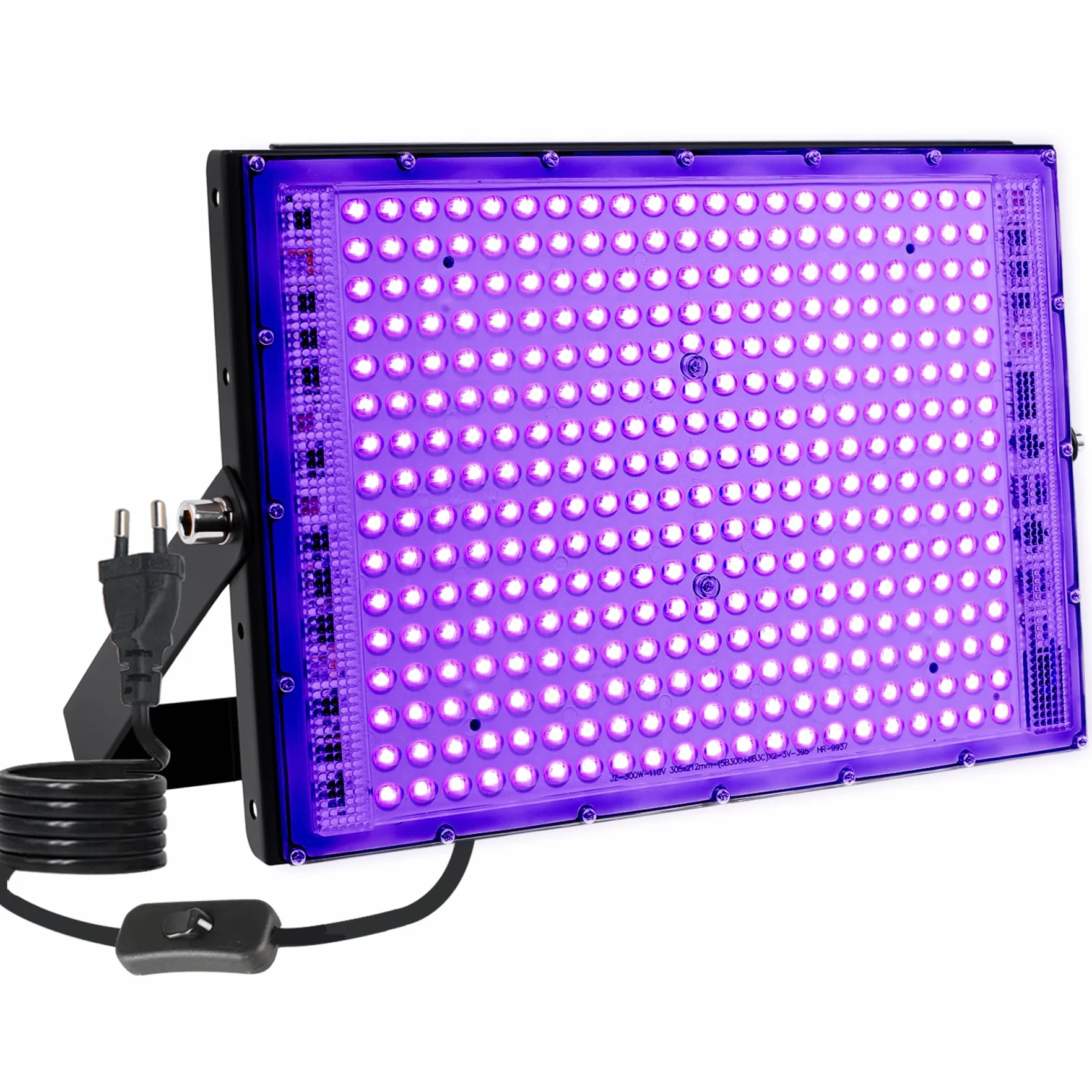 Projektor LED UV 300 W, czarne światło 395 nm, wodoodporna IP65, mocna lampa UV na imprezę fluorescencyjną, imprezę, fluorescencyjny, urodziny, Halloween (1 sztuka)