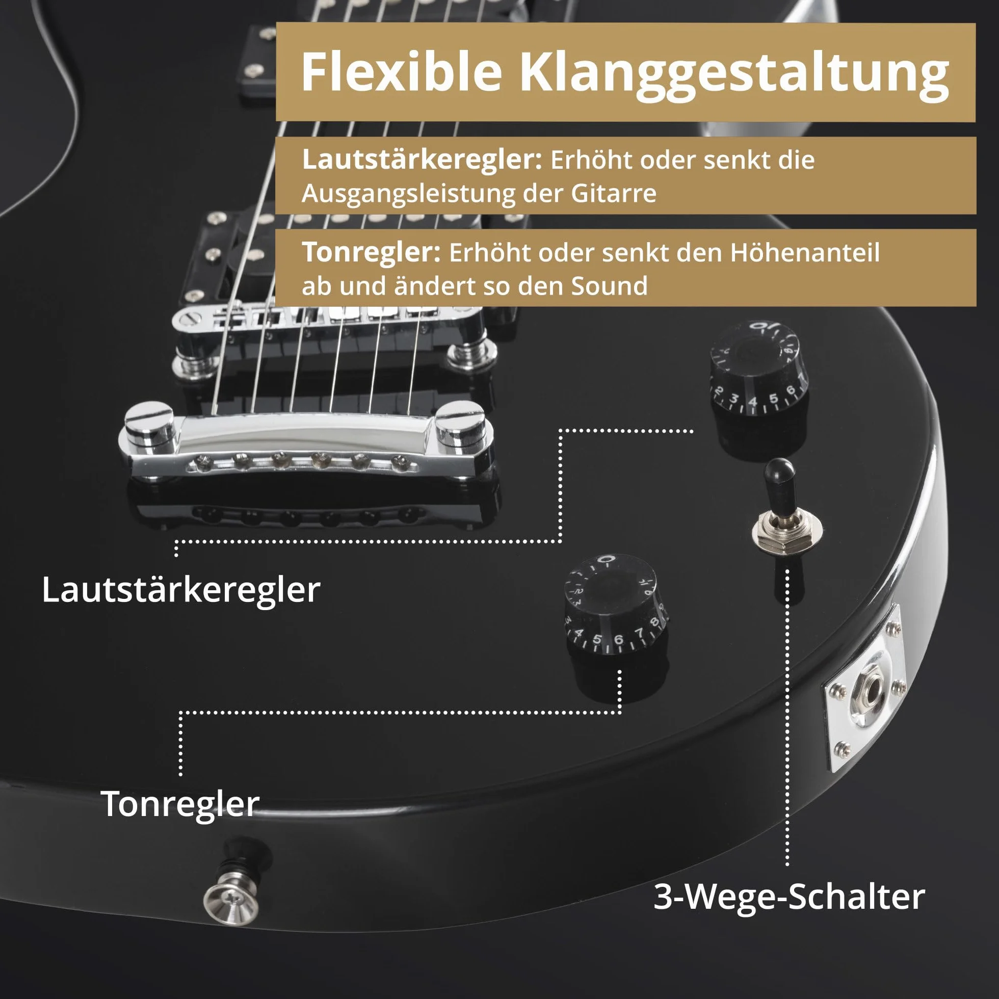 Rocktile LP-100 BL gitara elektryczna czarna