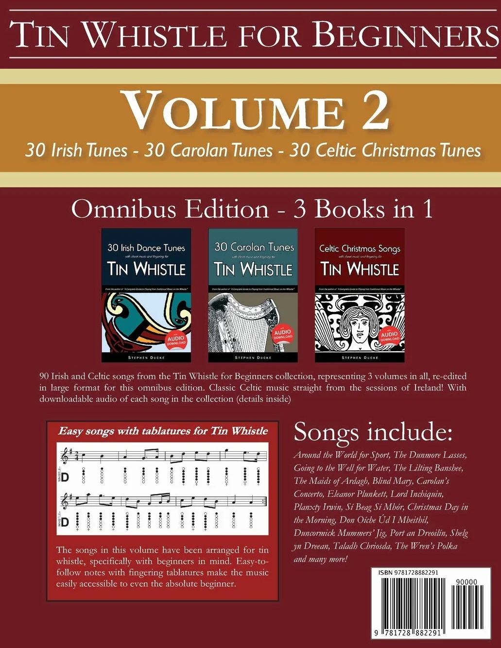 Tin Whistle for Beginners - Volume 2: Irish Tunes, Carolan Tunes, Celtic Christmas Songs