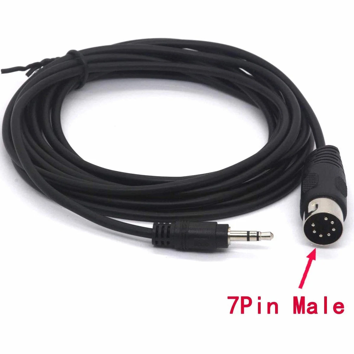 7-pinowy kabel DIN, męski na 3,5 mm 1/8" męski adapter audio kabel do Bang & Olufsen B&O, Naim, Quad systemy stereo (1,5 metra)
