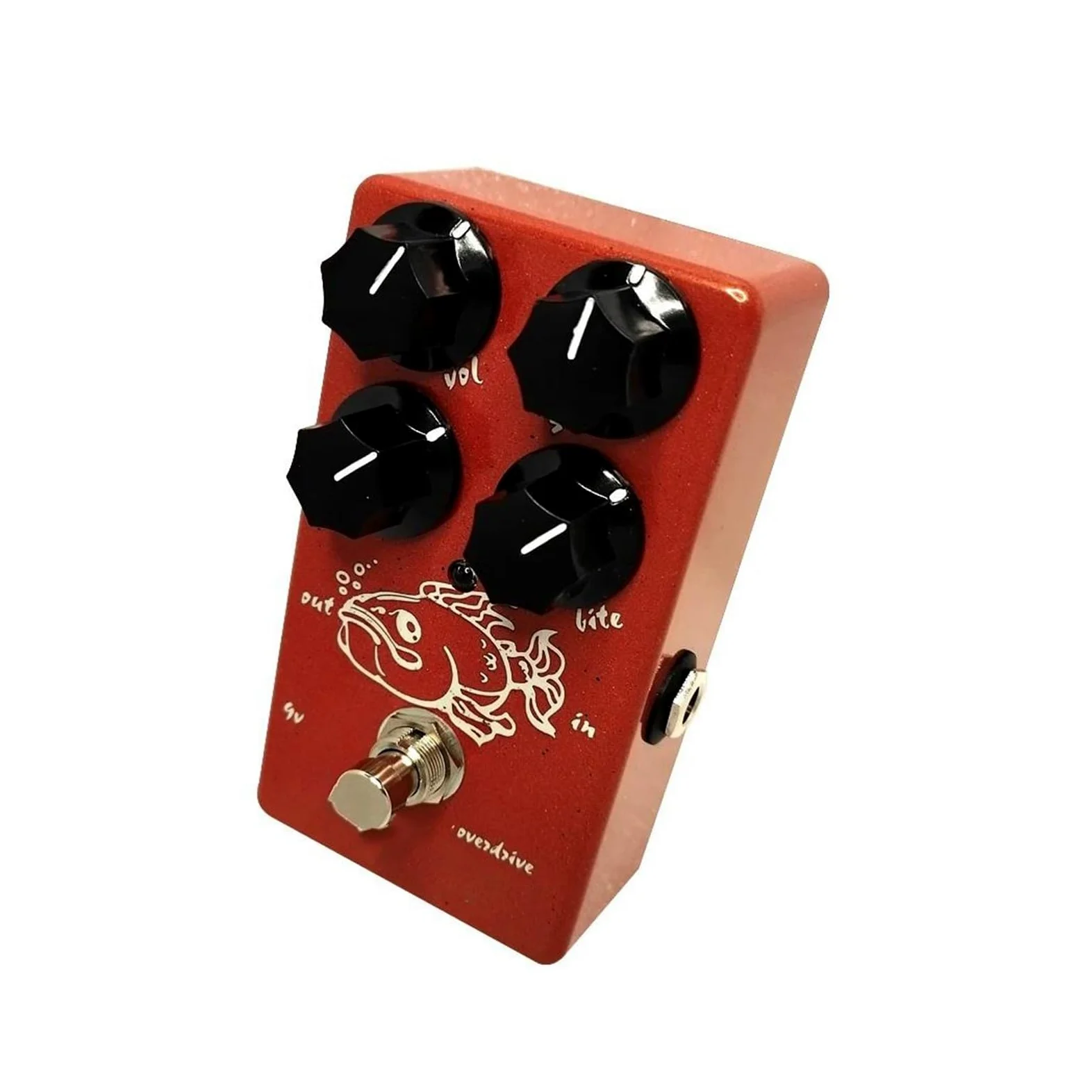 Czerwony Pedał Efektów Gitarowych Overdrive Do Instrumentów Muzycznych