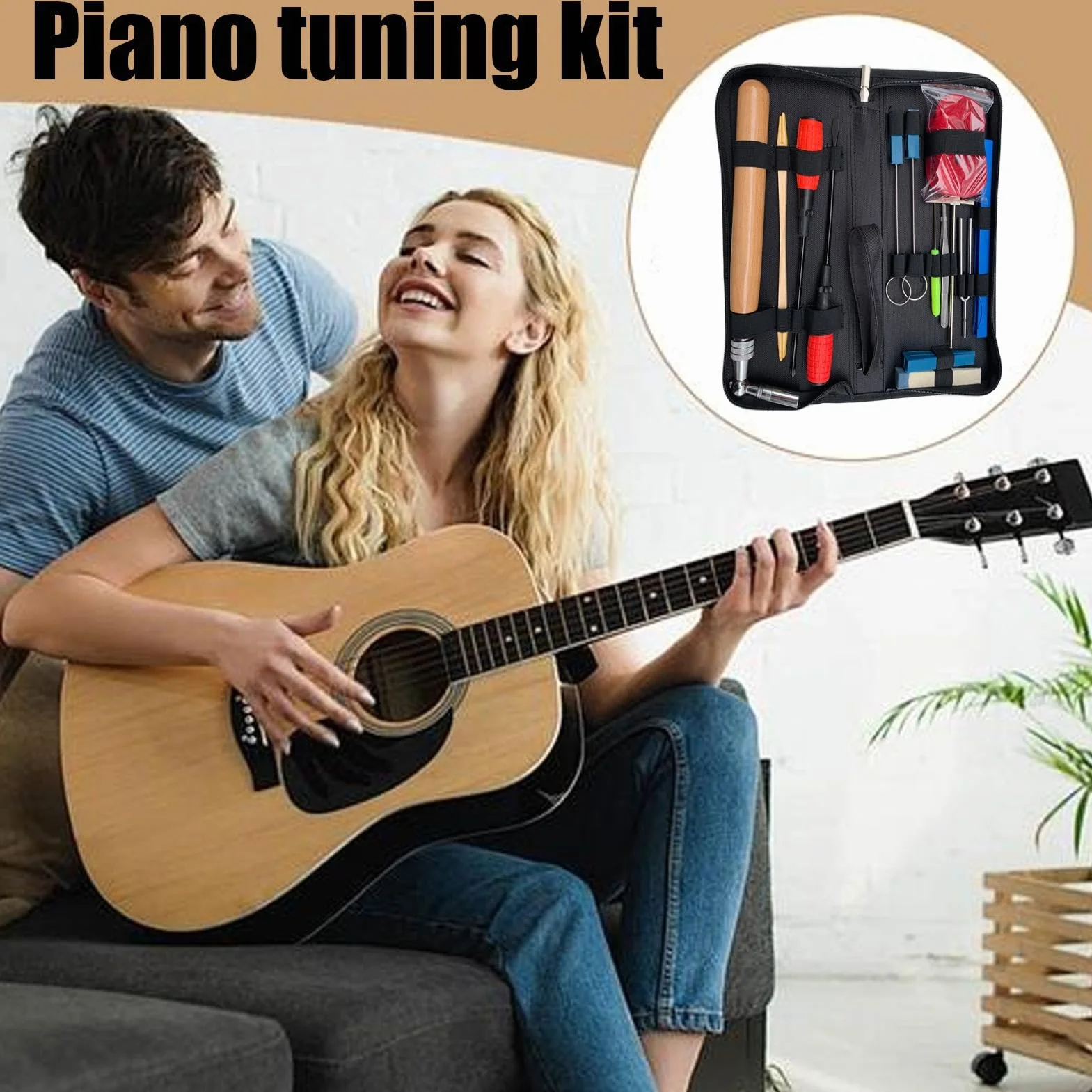Pianino Tuner, klucz do tuningu pianina, 16 sztuk zestaw kluczy do tuningu, narzędzia do strojenia pianina, wyciszenie zapięcia, akcesoria do domu i pracy, idealny na Święto Dziękczynienia, Boże