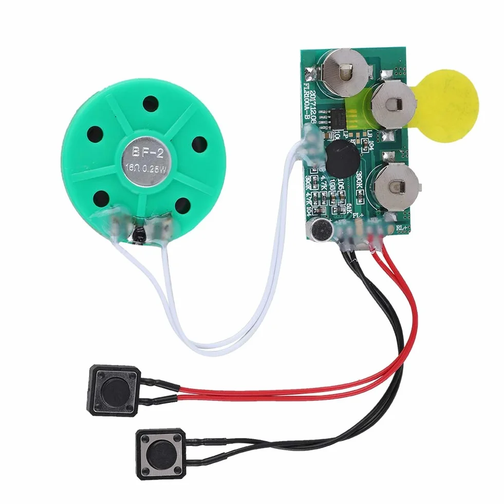 VBESTLIFE Chip z życzeniami, 4 minuty Moduł nagrywanego głosu Audio Chip dla majsterkowiczów Homemade Greeting Cards, pudełka, zaproszenia